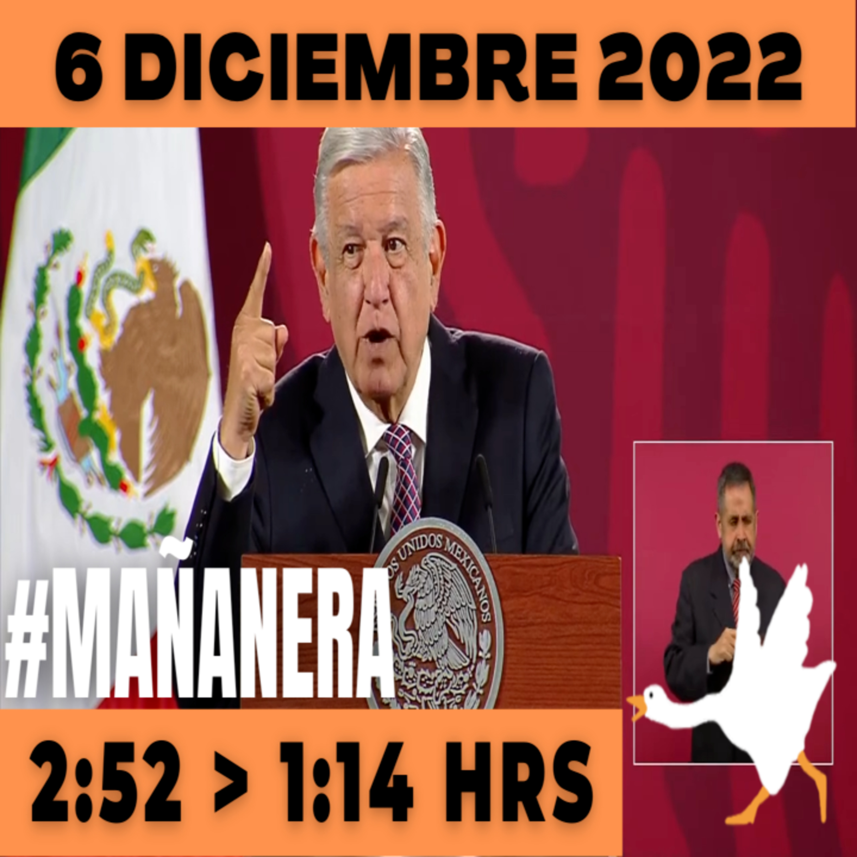 💩🐣 Conferencia de prensa matutina Martes 6 de Diciembre 2022 Presidente AMLO De 2:52 a 1:14. episode artwork