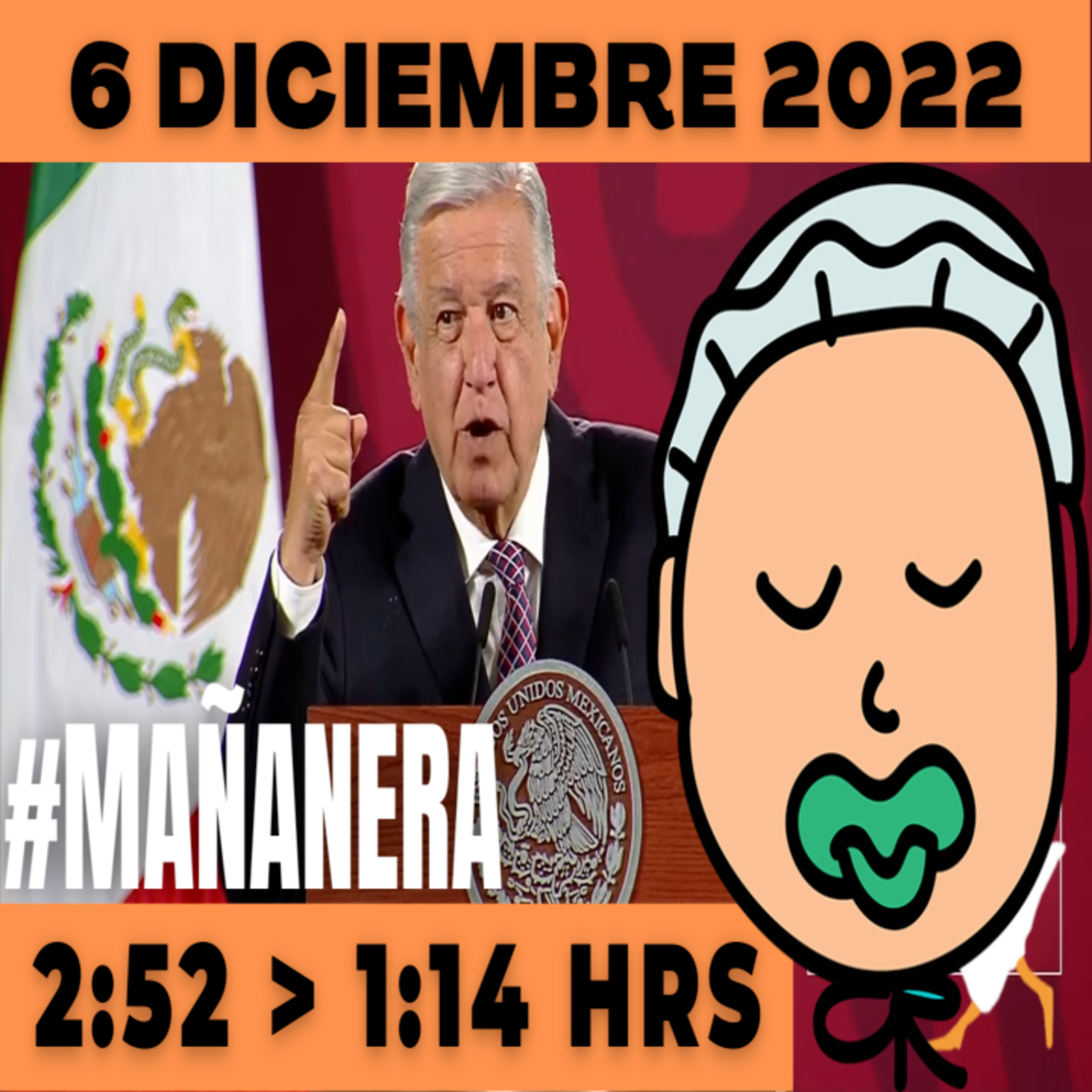 💩🐣👶 #AMLITO | Mañanera Martes 6 de Diciembre 2022 | El gansito veloz | De 2:52 a 1:14. episode artwork