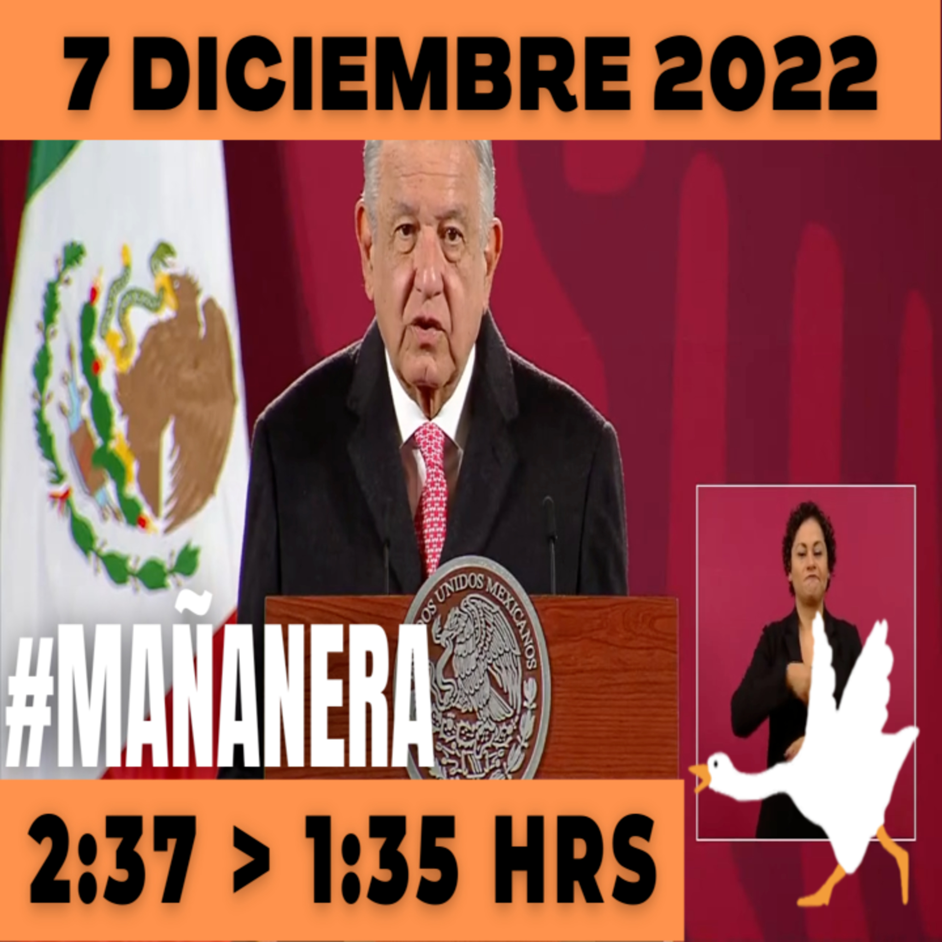 💩🐣 Conferencia de prensa matutina Miércoles 7 de Diciembre 2022 Presidente AMLO De 2:37 a 1:35. episode artwork