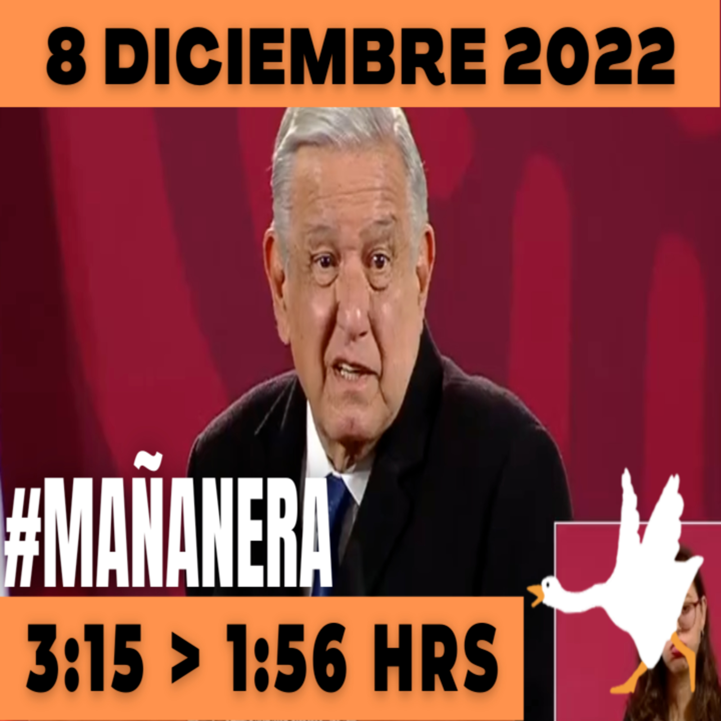 💩🐣 Conferencia de prensa matutina  Jueves 8 de Diciembre 2022 Presidente AMLO De 3:15 a 1:56. episode artwork