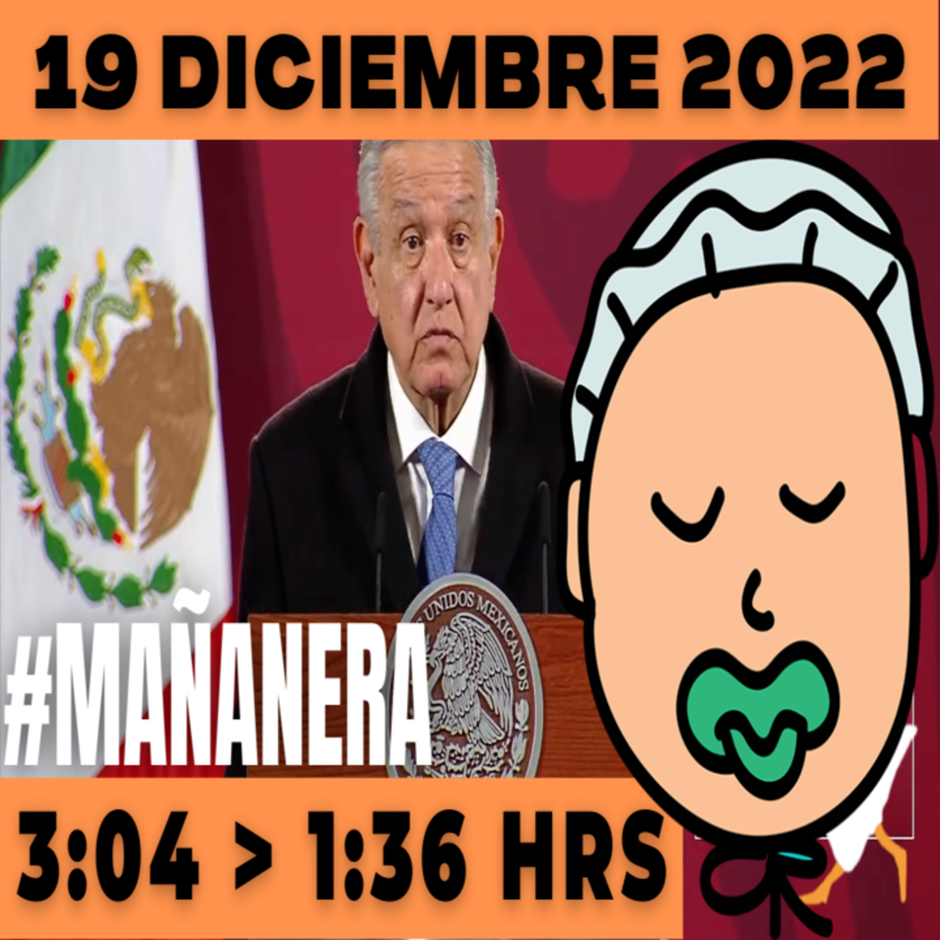 💩🐣👶 #AMLITO | Mañanera Lunes 19 de Diciembre 2022 | El gansito veloz | De 3:04 a 1:36. episode artwork