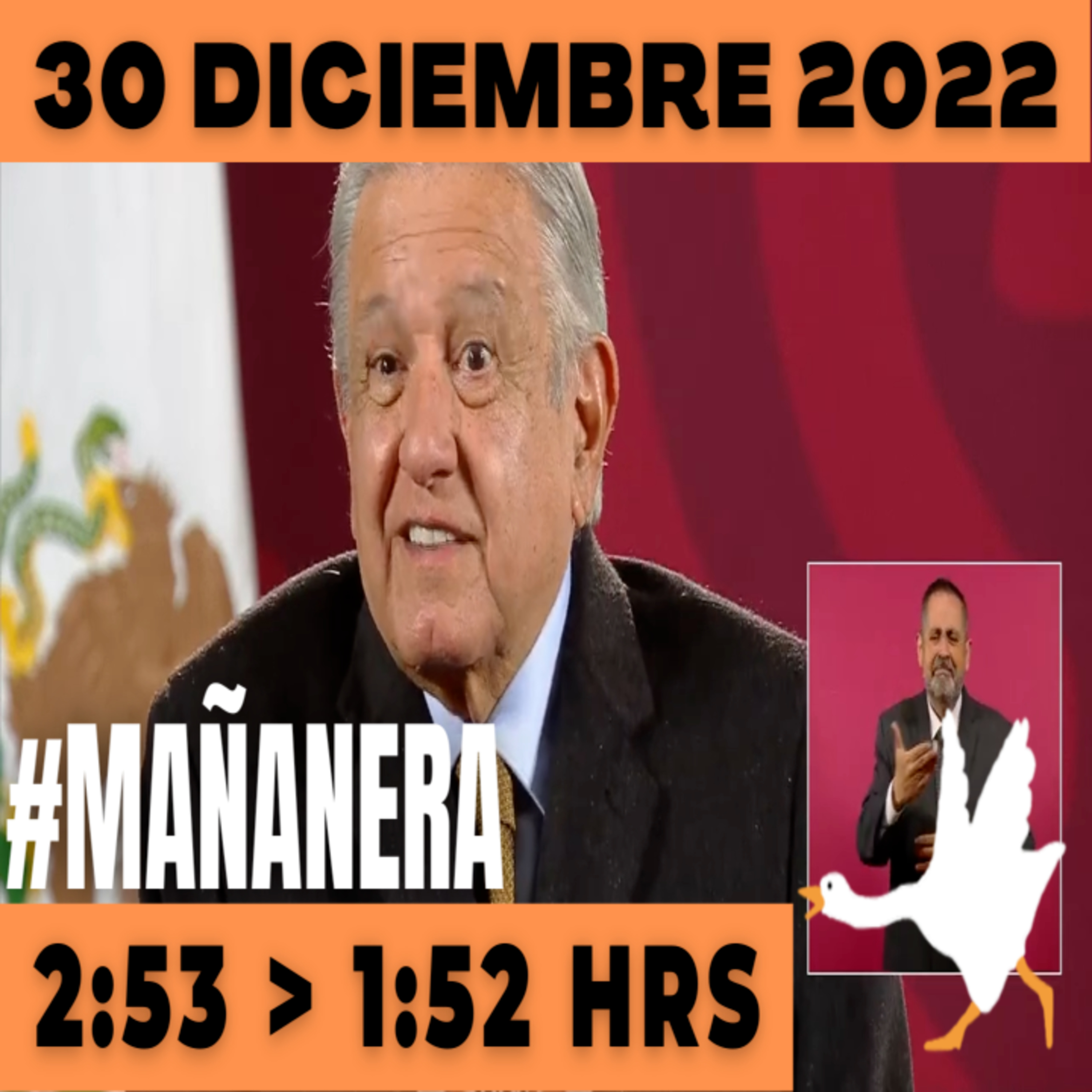💩🐣 Conferencia de prensa matutina Viernes 30 de Diciembre 2022 Presidente AMLO De 2:53 a 1:52. episode artwork