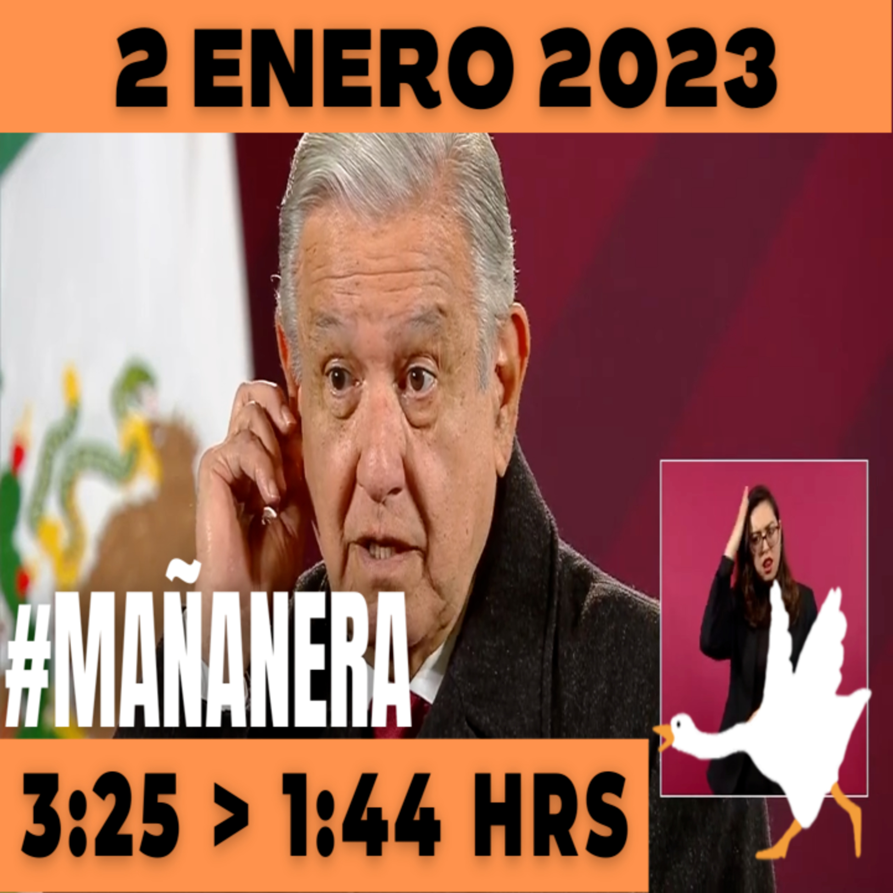 💩🐣 Conferencia de prensa matutina Lunes 2 de Enero 2023 Presidente AMLO De 3:25 a 1:44. episode artwork