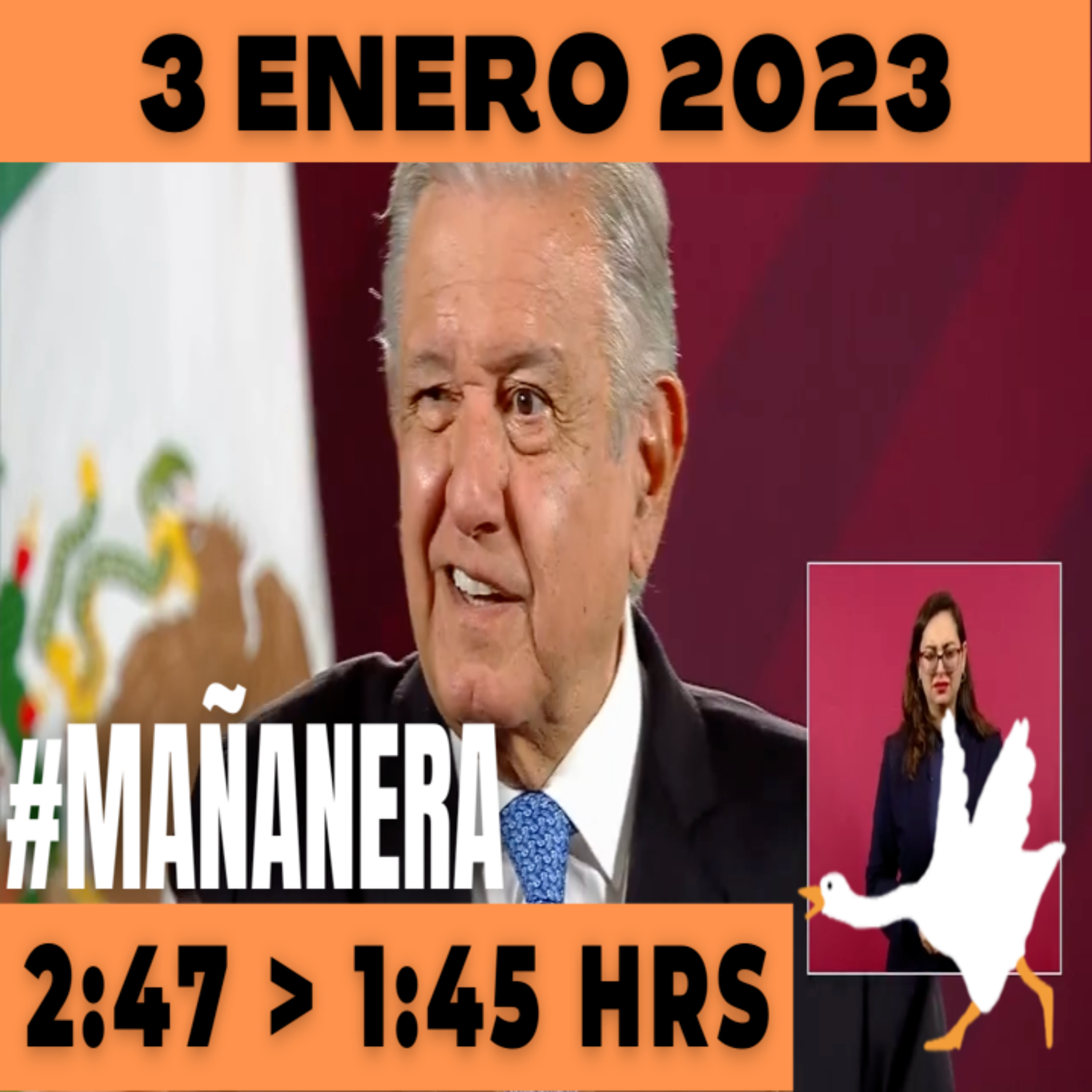 💩🐣 Conferencia de prensa matutina Martes 3 de Enero 2023 Presidente AMLO De 2:47 a 1:45. episode artwork