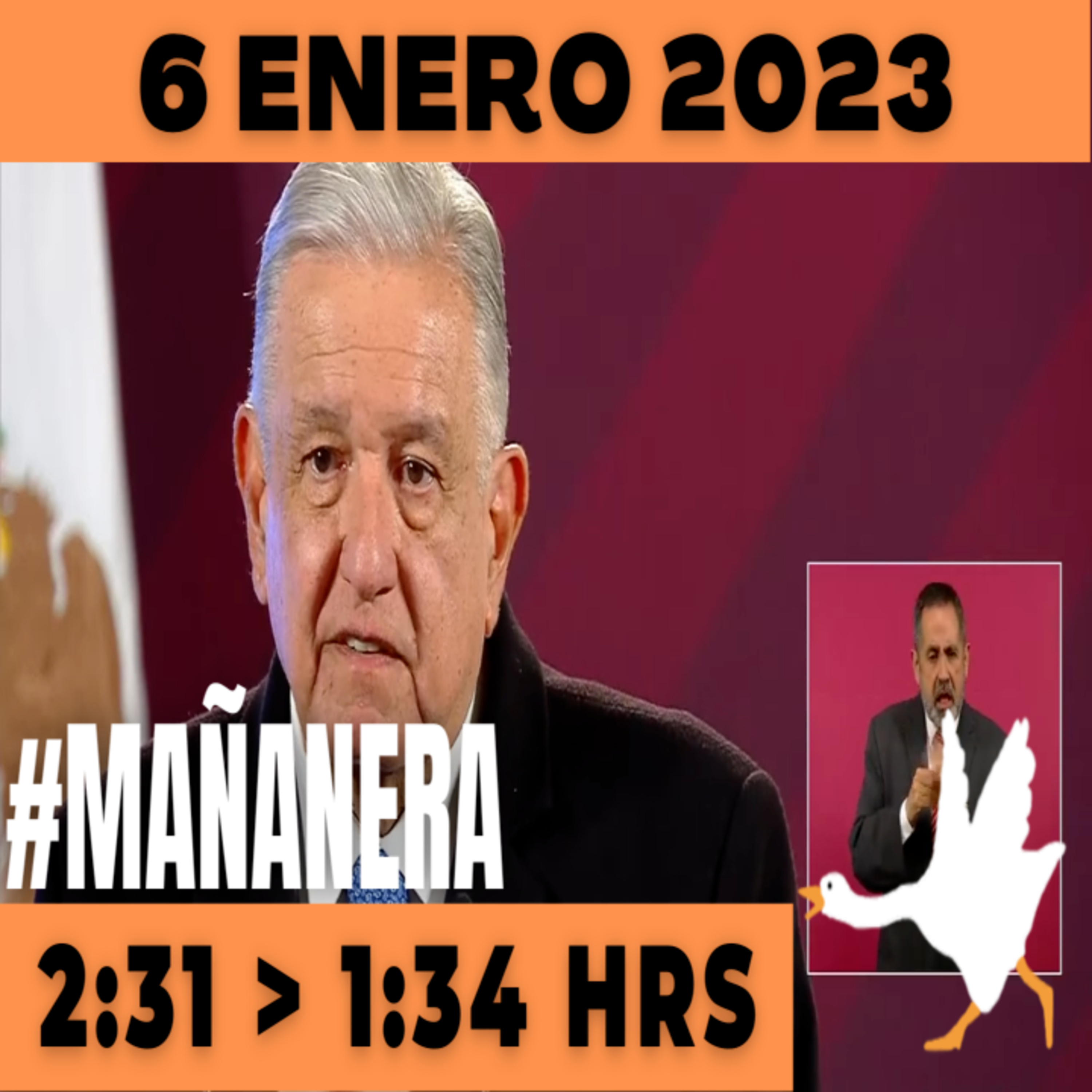 💩🐣 Conferencia de prensa matutina Viernes 6 de Enero 2023 Presidente AMLO De 2:31 a 1:34. episode artwork