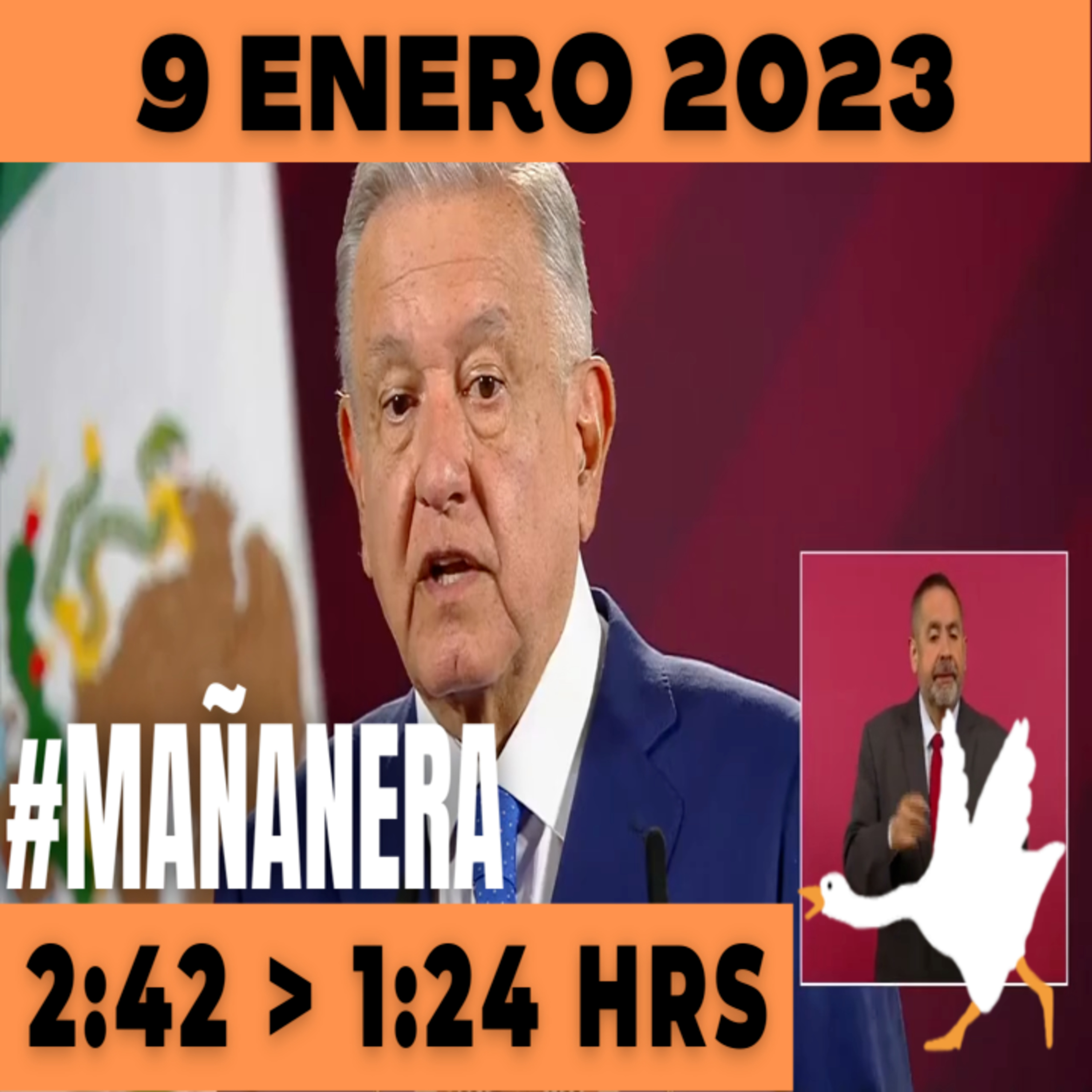 💩🐣 Conferencia de prensa matutina Lunes 9 de Enero 2023 Presidente AMLO De 2:42 a 1:24. episode artwork