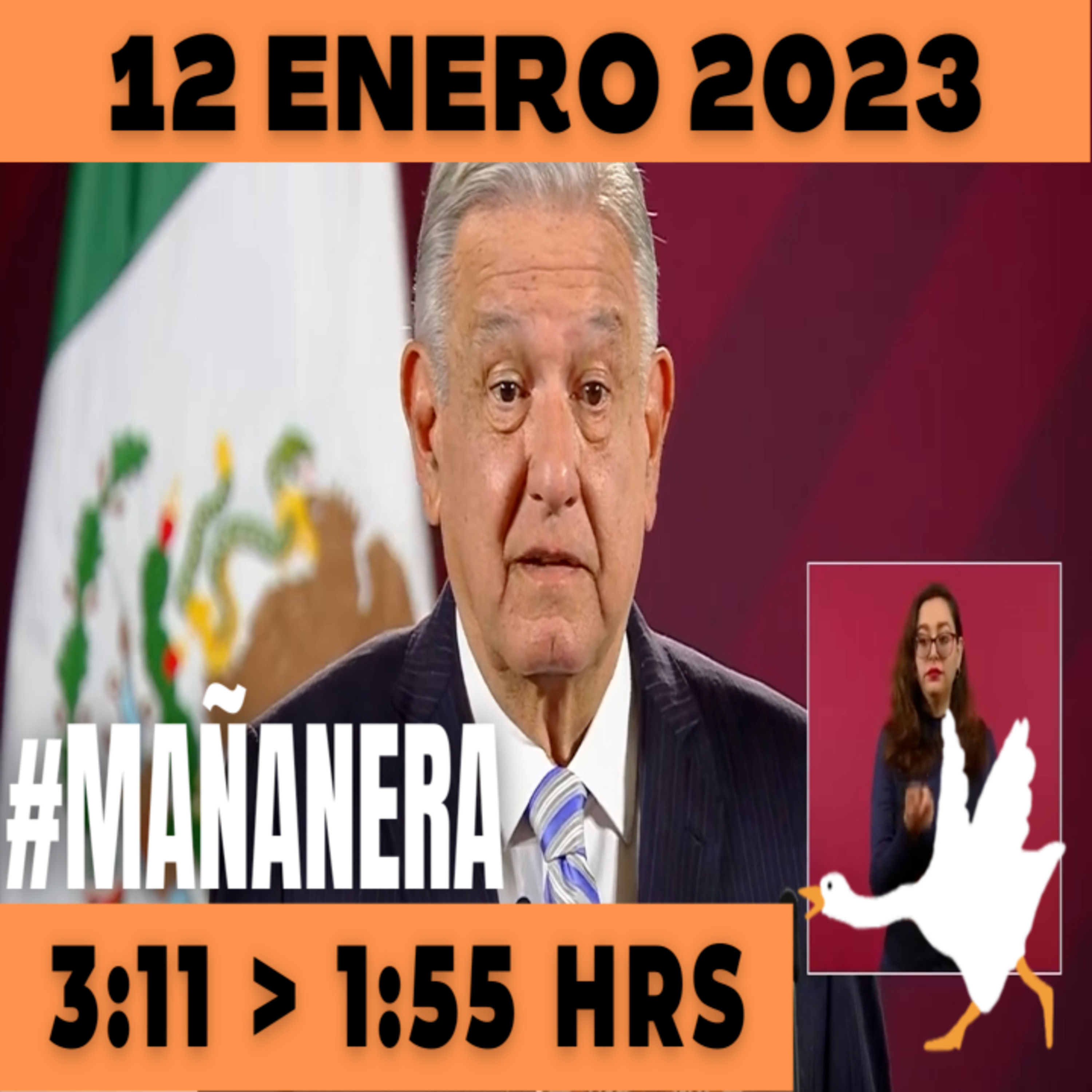 💩🐣 Conferencia de prensa matutina Jueves 12 de Enero 2023 Presidente AMLO De 3:11 a 1:55. episode artwork