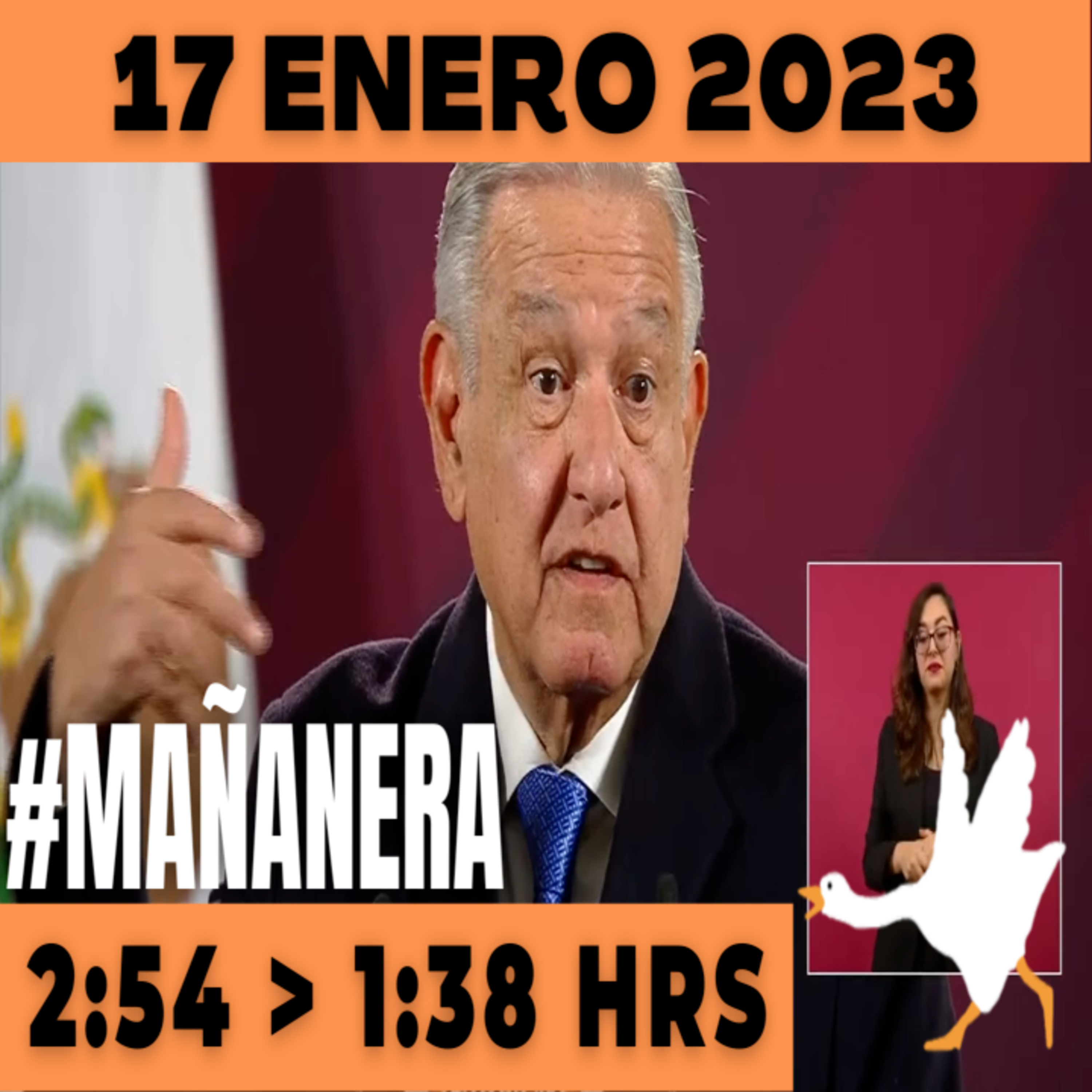 💩🐣 Conferencia de prensa matutina Martes 17 de Enero 2023 Presidente AMLO De 2:54 a 1:38. episode artwork