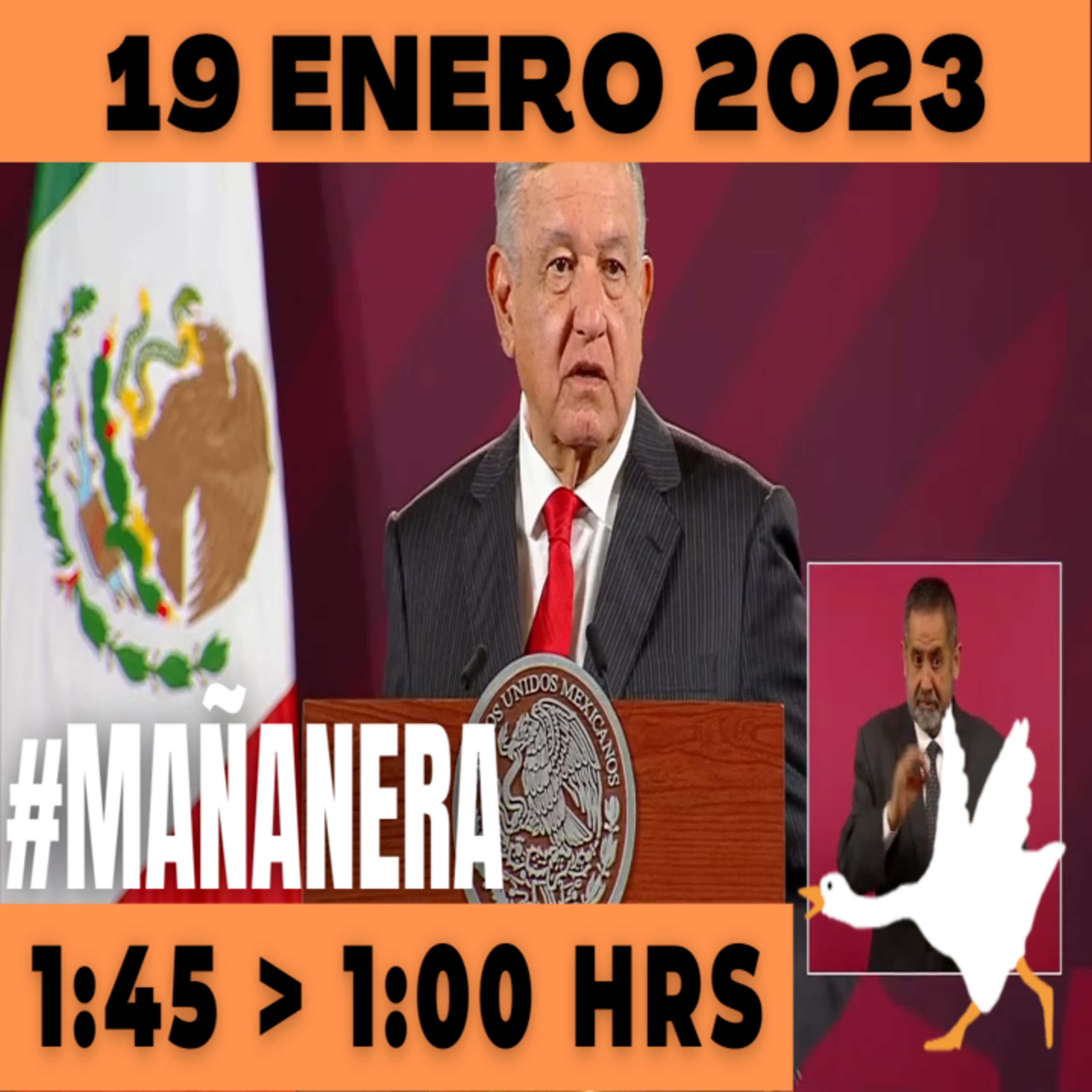 💩🐣 Conferencia de prensa matutina Jueves 19 de Enero 2023 Presidente AMLO De 1:45 a 1:00. episode artwork