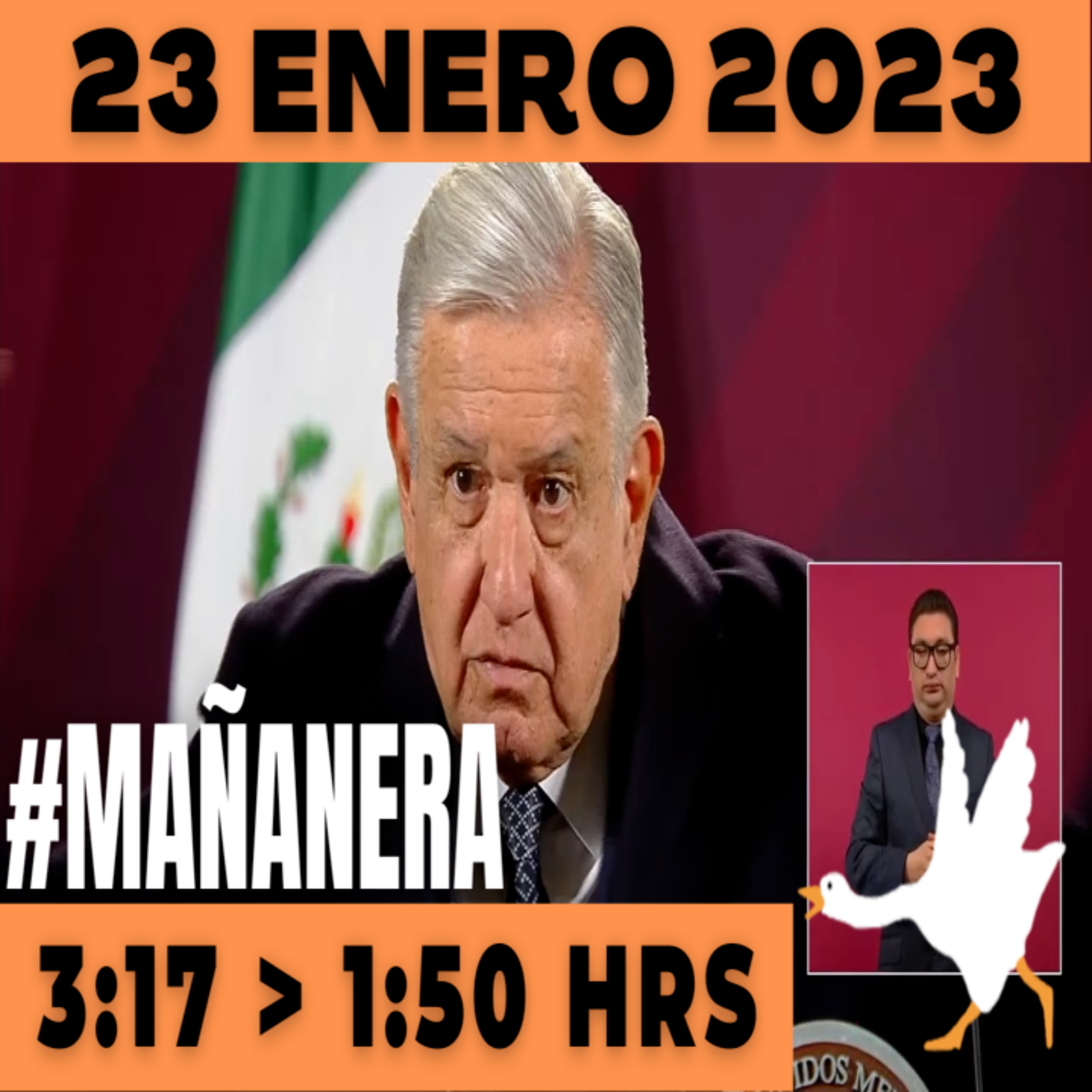💩🐣 Conferencia de prensa matutina Lunes 23 de Enero 2023 Presidente AMLO De 3:17 a 1:50. episode artwork