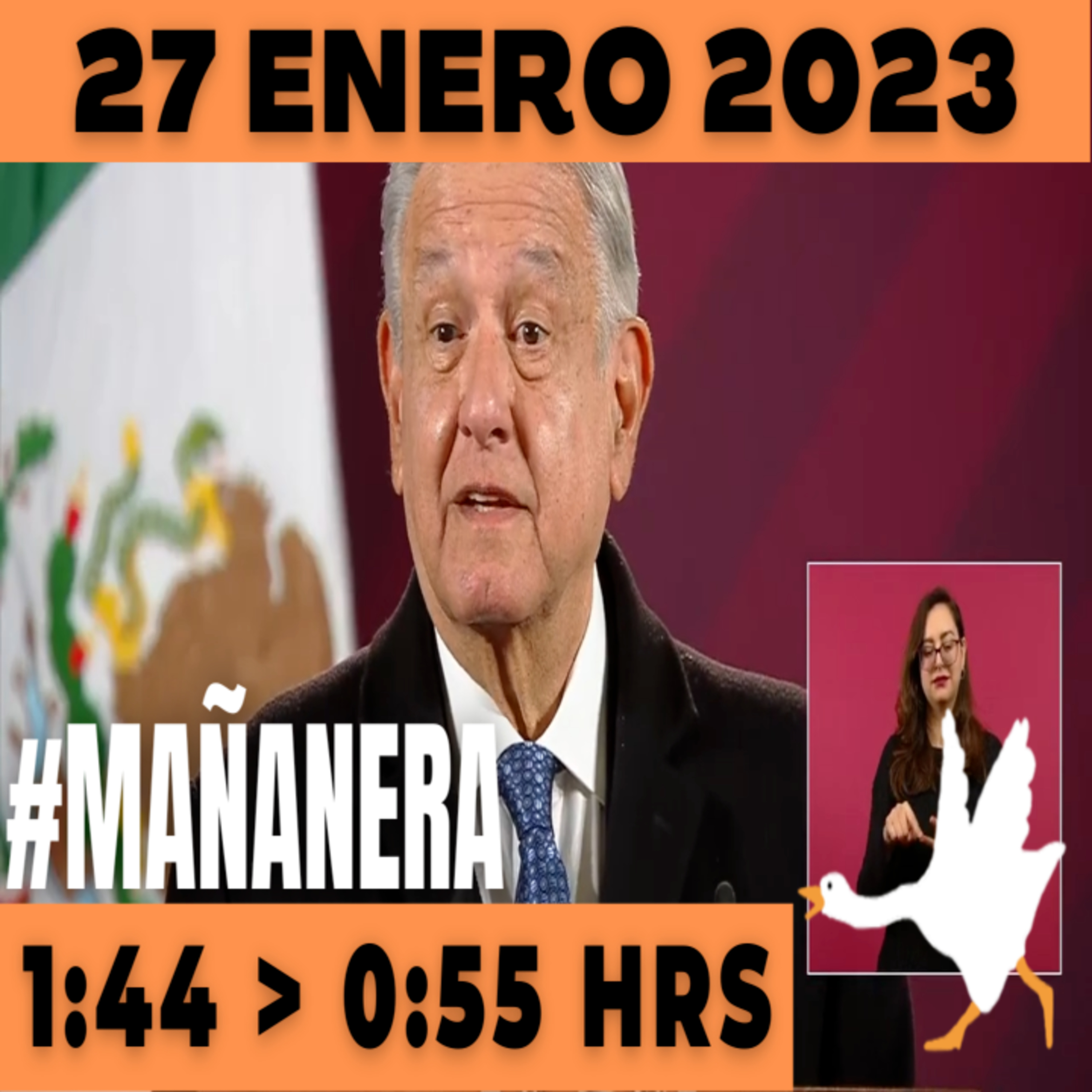 💩🐣 Conferencia de prensa matutina Viernes 27 de Enero 2023 Presidente AMLO De 1:44 a 0:55. episode artwork