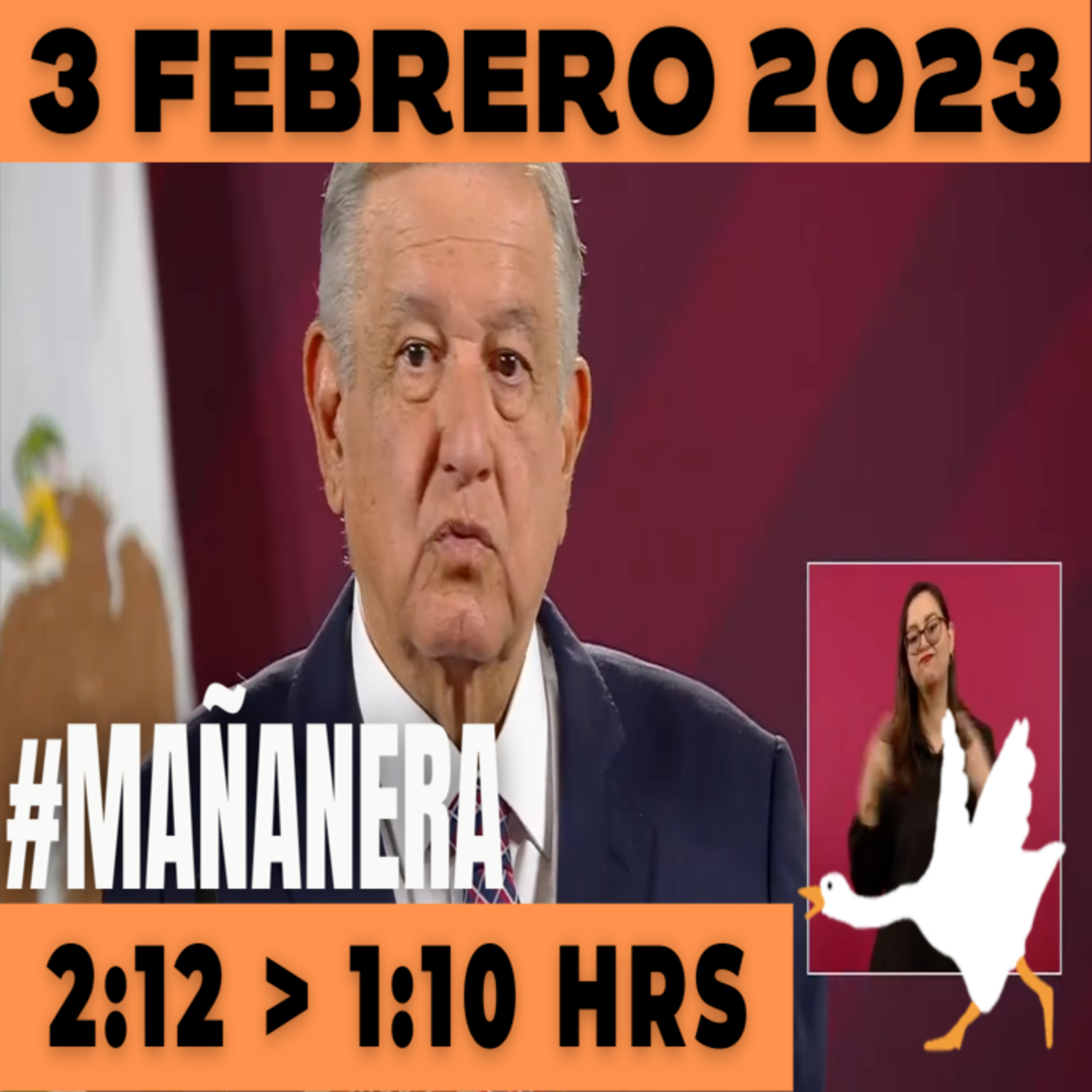 💩🐣 Conferencia de prensa matutina Viernes 3 de Febrero 2023 Presidente AMLO De 2:33 a 1:19. episode artwork