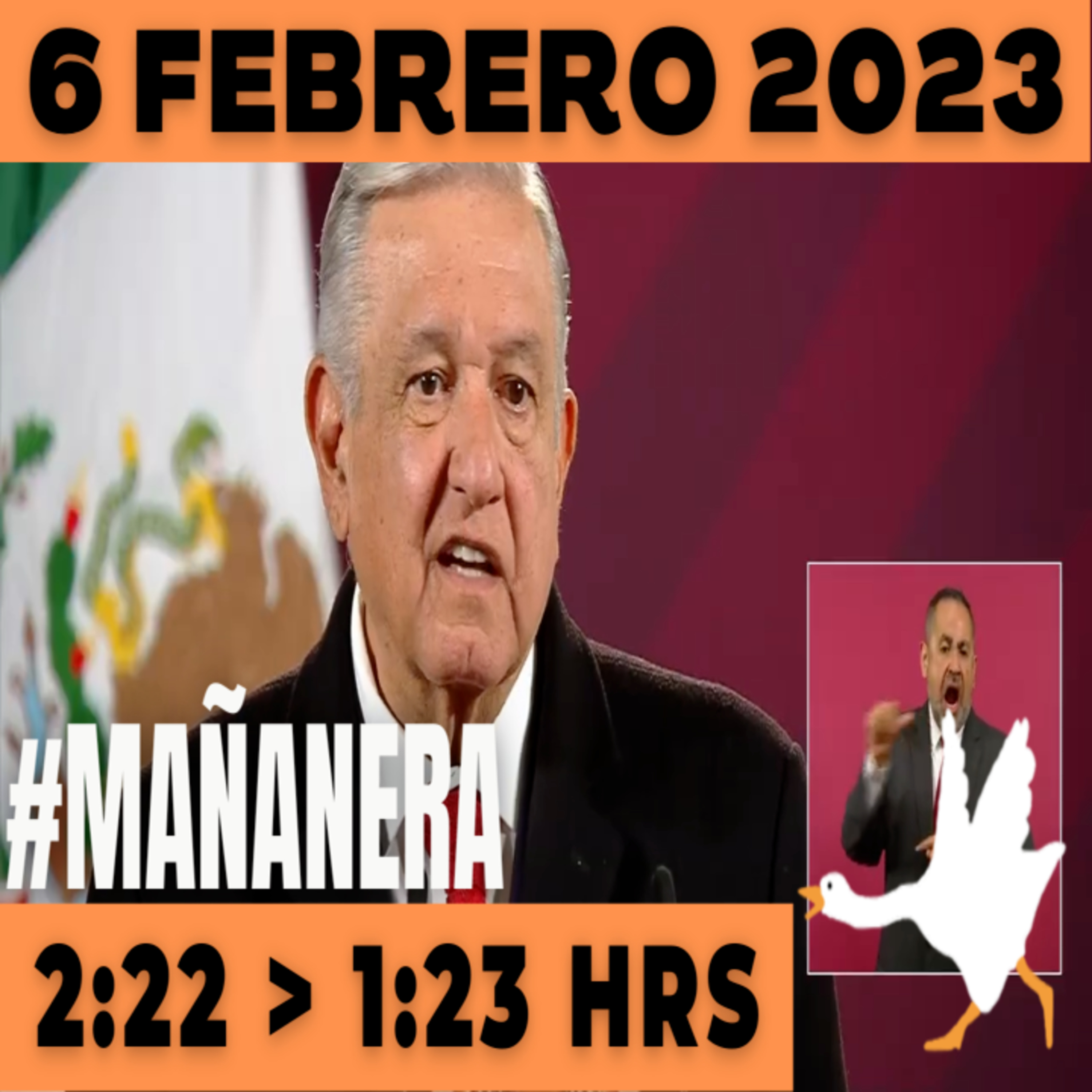 💩🐣 Conferencia de prensa matutina Lunes 6 de Febrero 2023 Presidente AMLO De 2:22 a 1:23. episode artwork