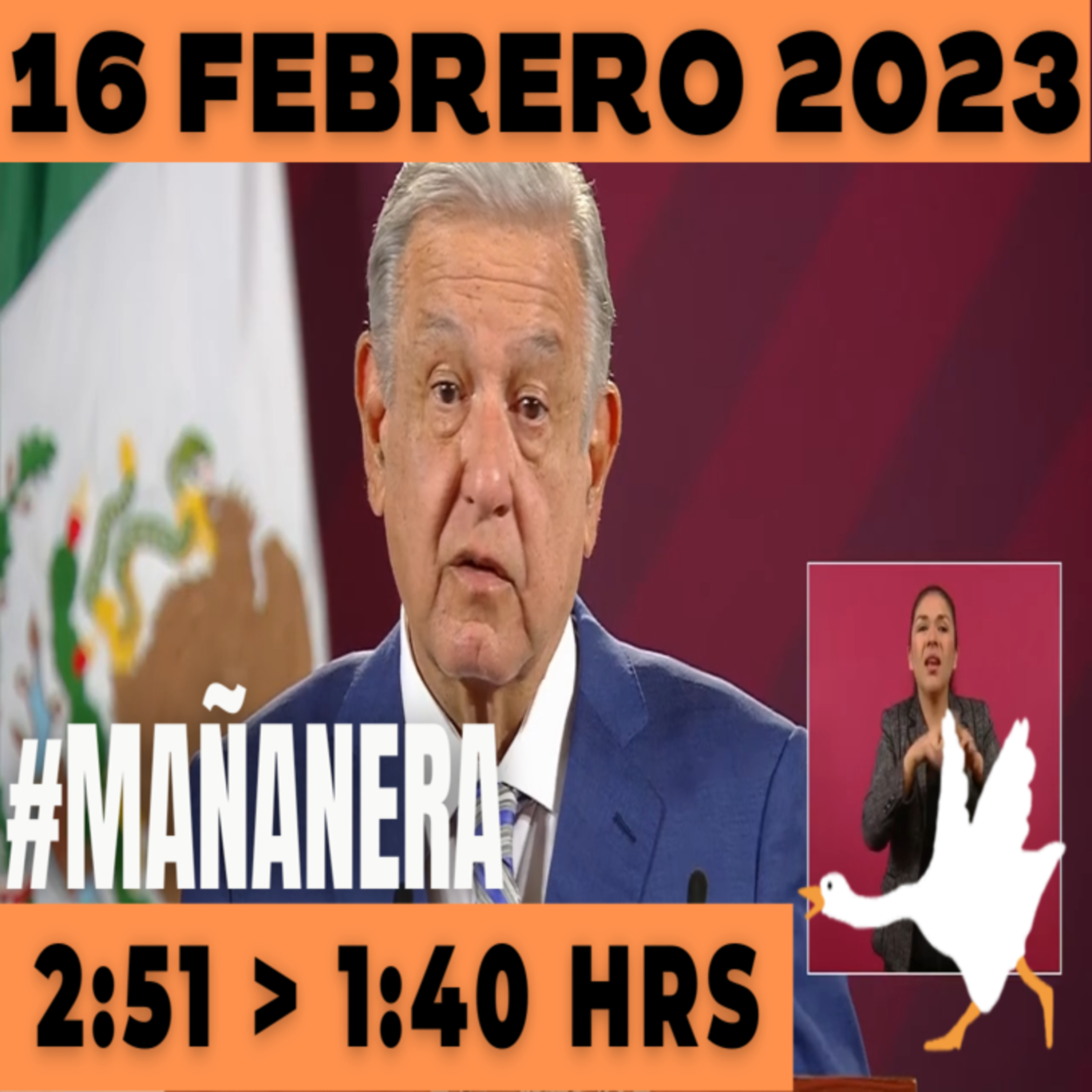 💩🐣 Conferencia de prensa matutina Jueves 16 de Febrero 2023 Presidente AMLO de 2:51 a 1:40. episode artwork