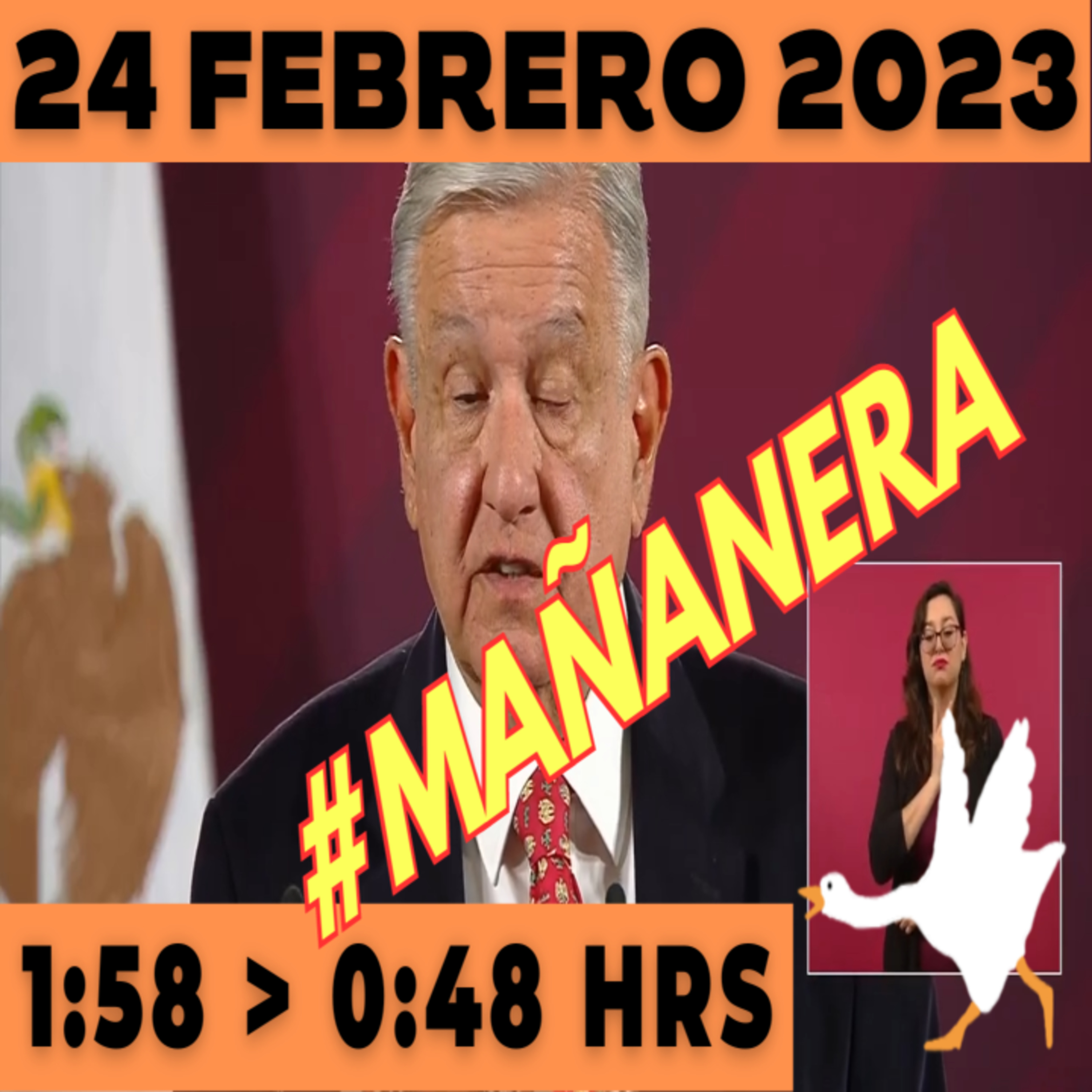 💩🐣 Conferencia de prensa matutina Viernes 24 de Febrero 2023 Presidente AMLO de 1:58 a 0:48. episode artwork