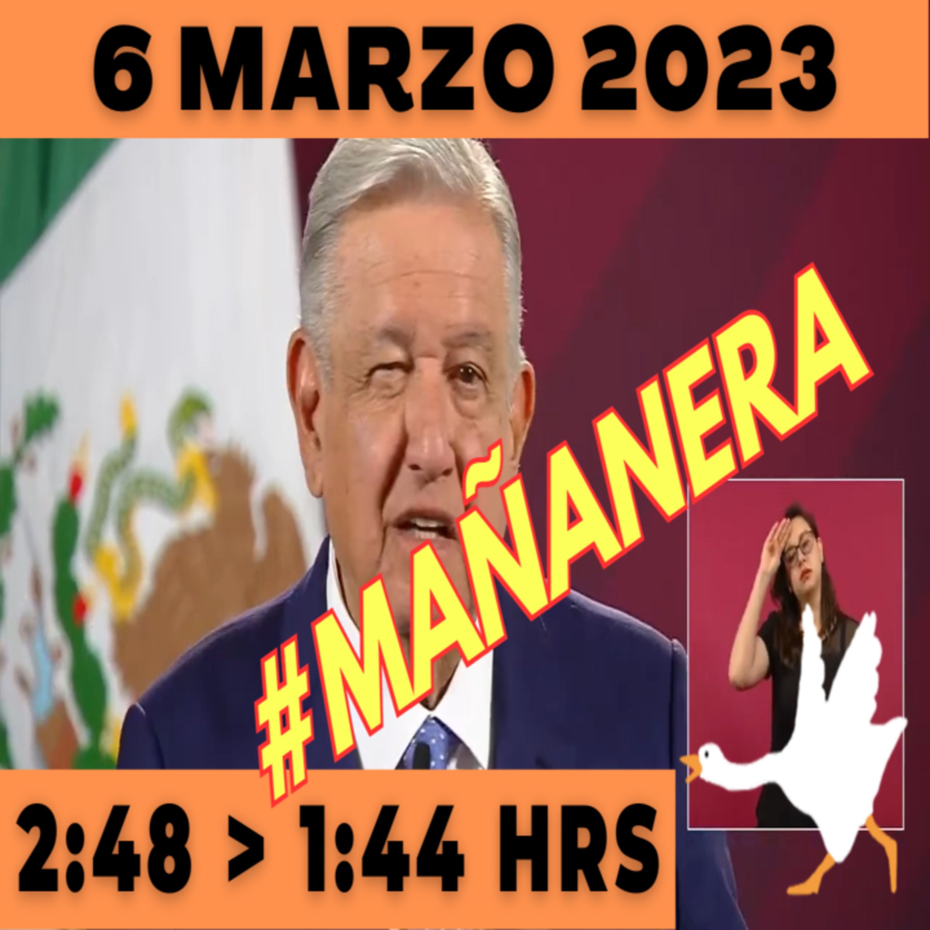 💩🐣 Conferencia de prensa matutina Lunes 6 de Marzo 2023 Presidente AMLO de 2:58 a 1:44. episode artwork