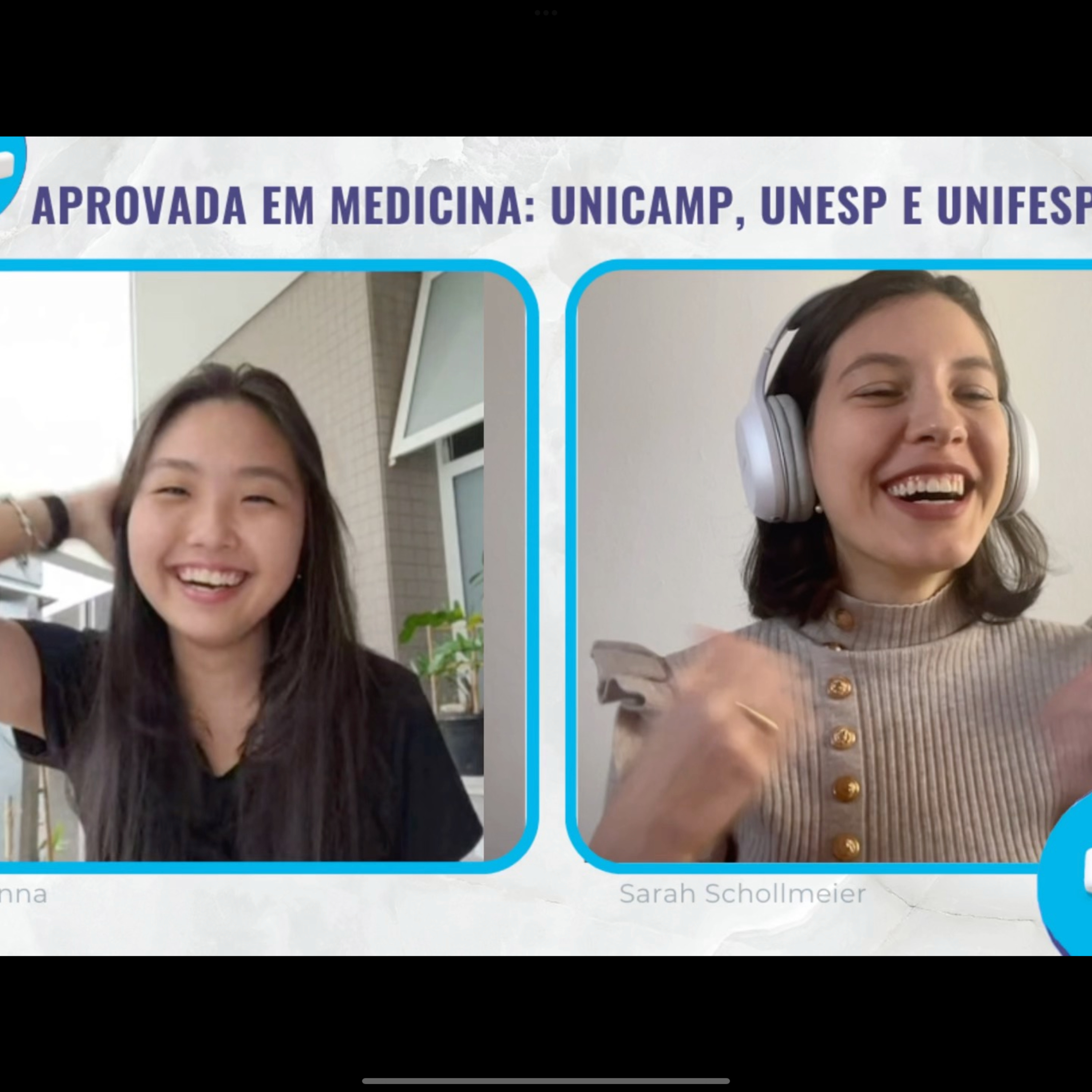 Aprovada em MEDICINA na Unicamp, Unesp e Unifesp