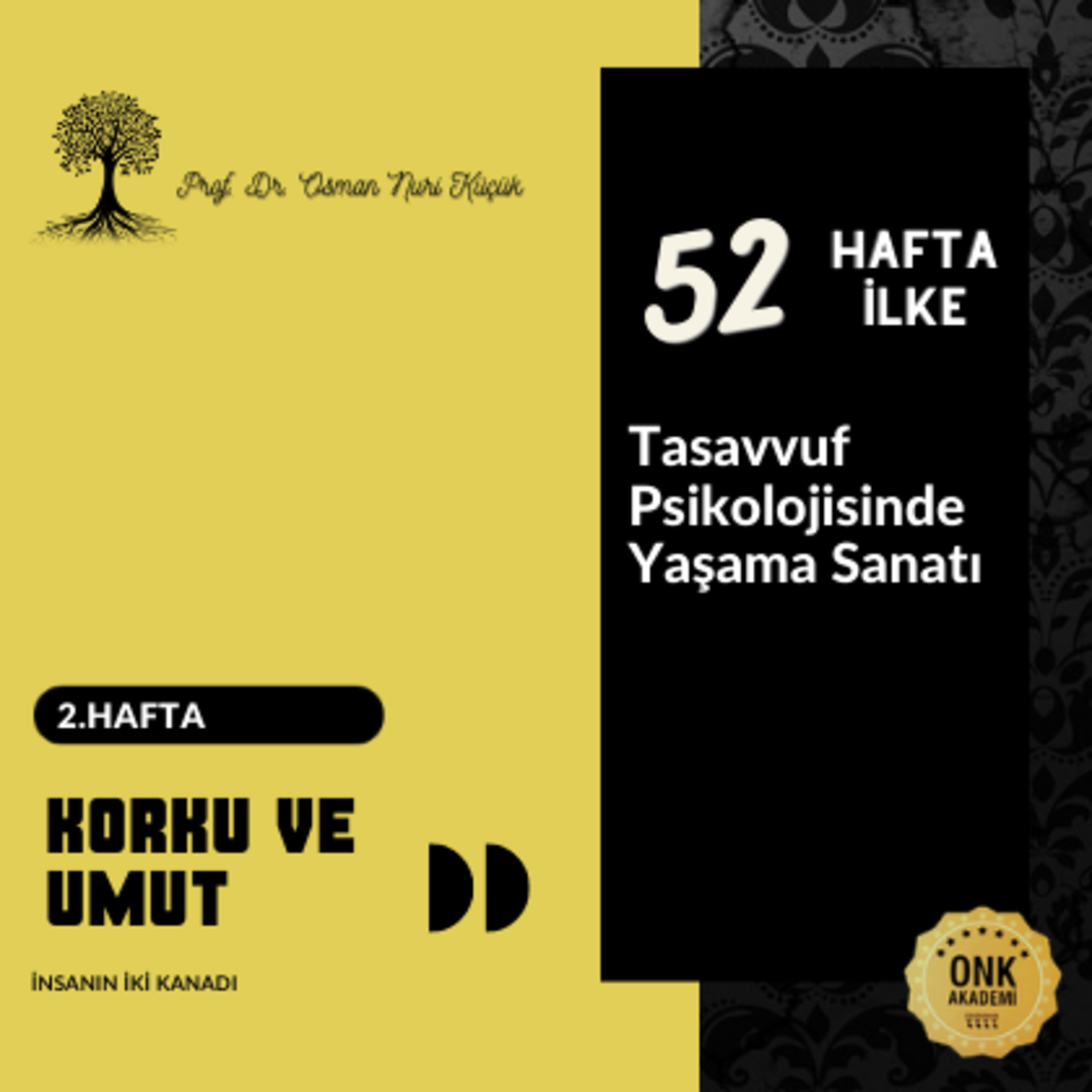 Tasavvuf Psikolojisinde Yaşama Sanatı Prof. Dr. Osman Nuri Küçük - 52 Hafta 52 İlke