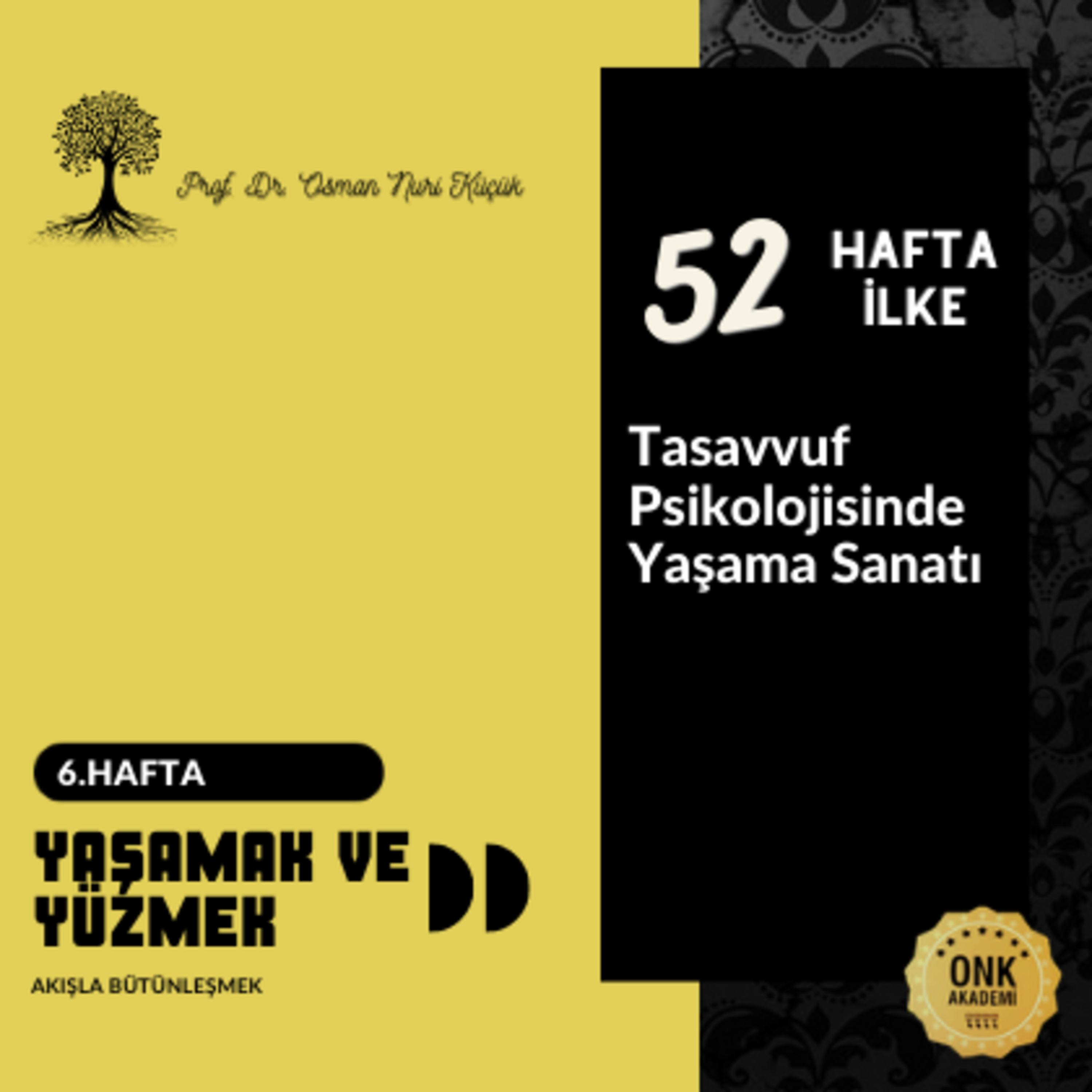 Tasavvuf Psikolojisinde Yaşama Sanatı Prof. Dr. Osman Nuri Küçük - 52 Hafta 52 İlke