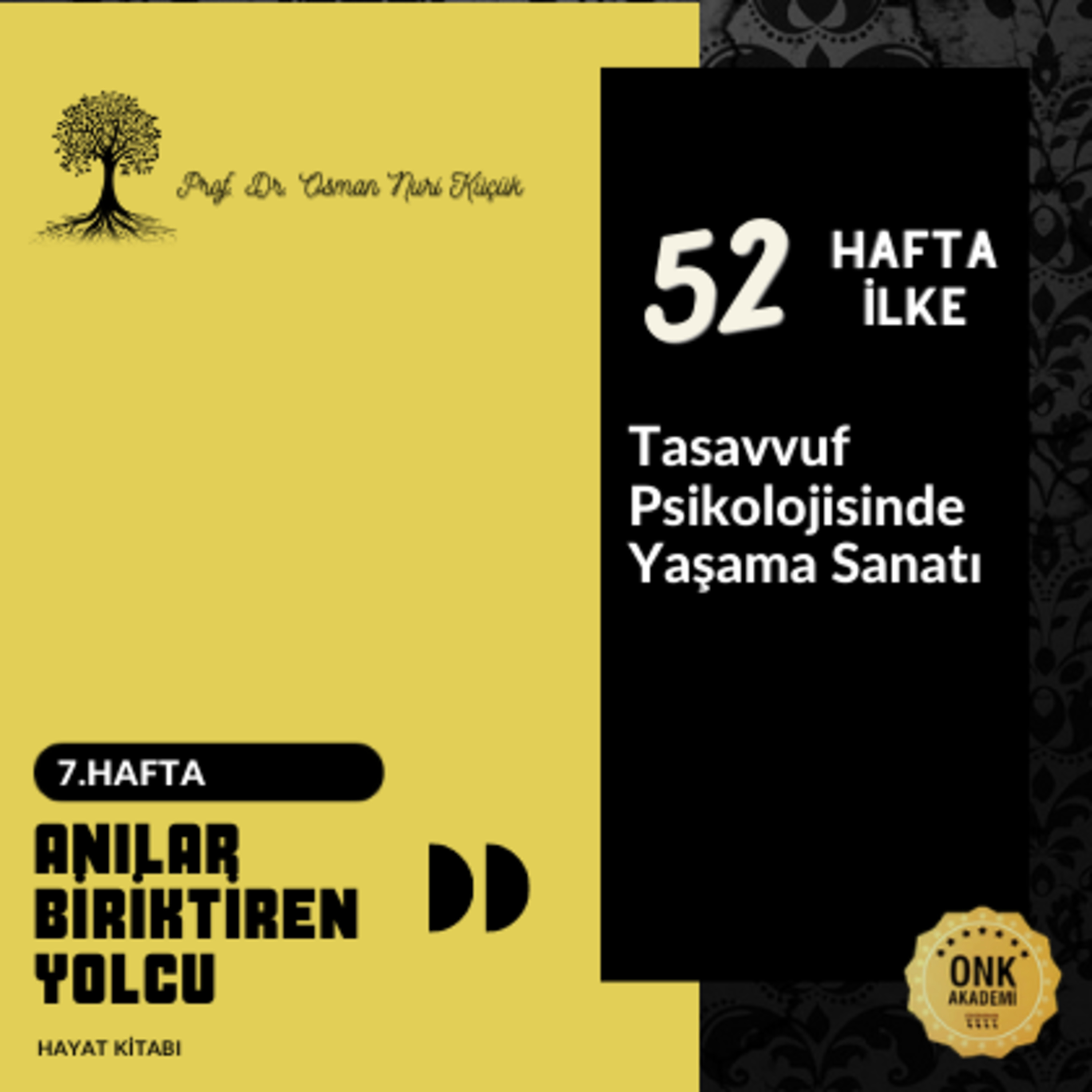 Tasavvuf Psikolojisinde Yaşama Sanatı Prof. Dr. Osman Nuri Küçük - 52 Hafta 52 İlke