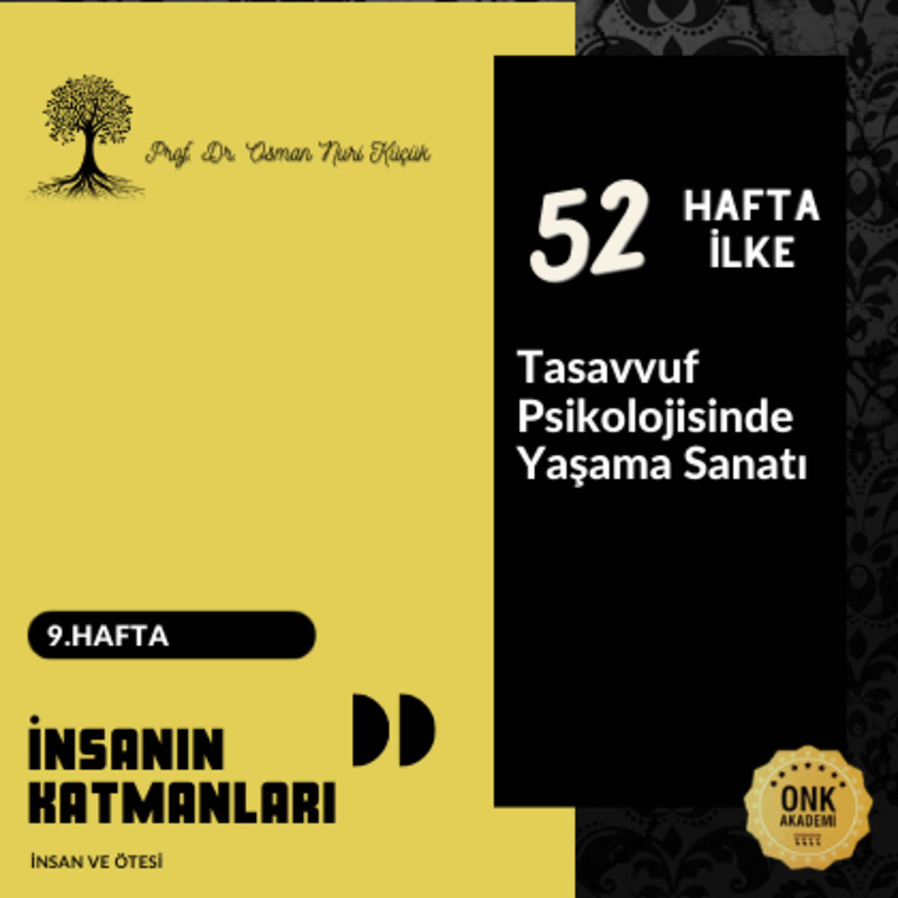 Tasavvuf Psikolojisinde Yaşama Sanatı Prof. Dr. Osman Nuri Küçük - 52 Hafta 52 İlke