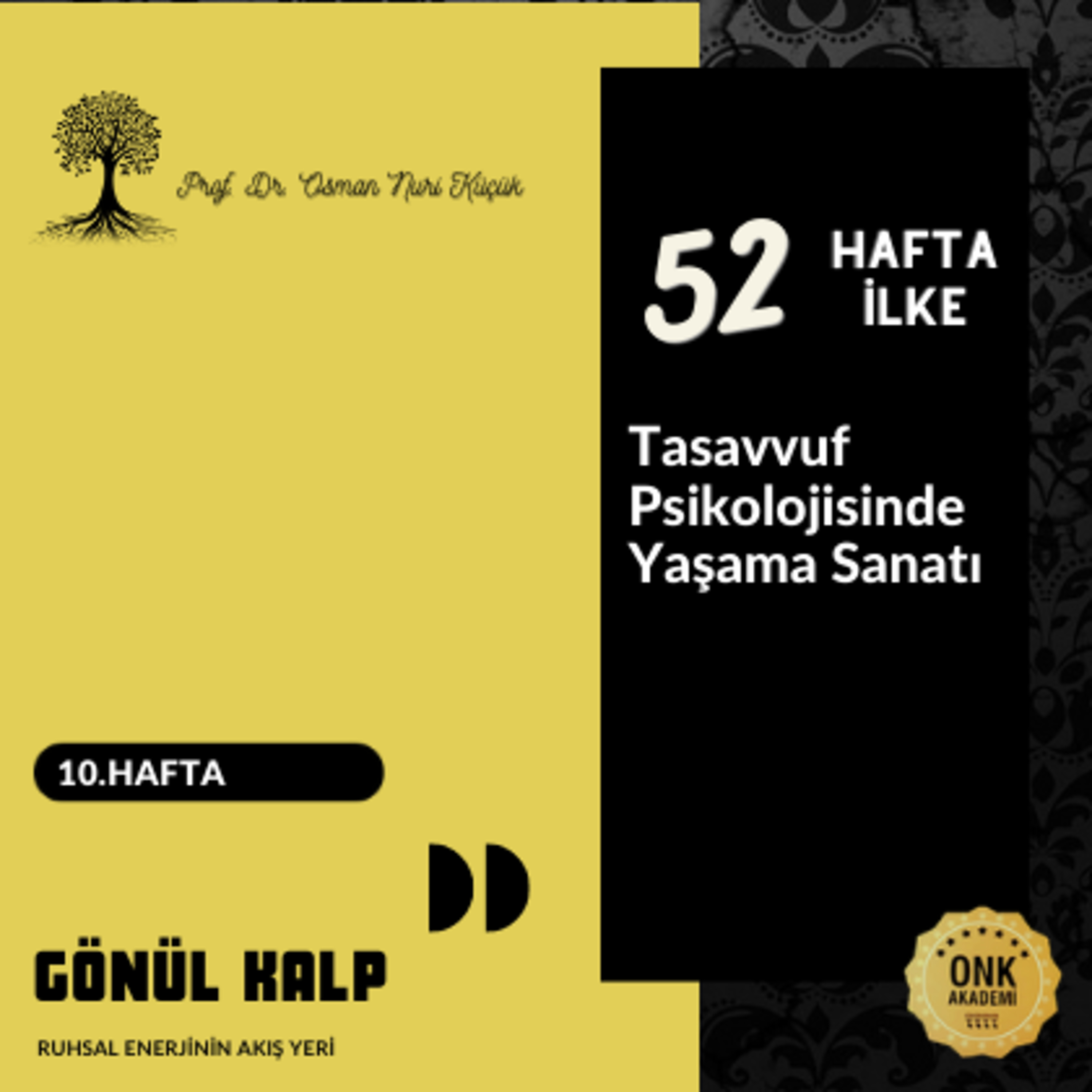 Tasavvuf Psikolojisinde Yaşama Sanatı Prof. Dr. Osman Nuri Küçük - 52 Hafta 52 İlke
