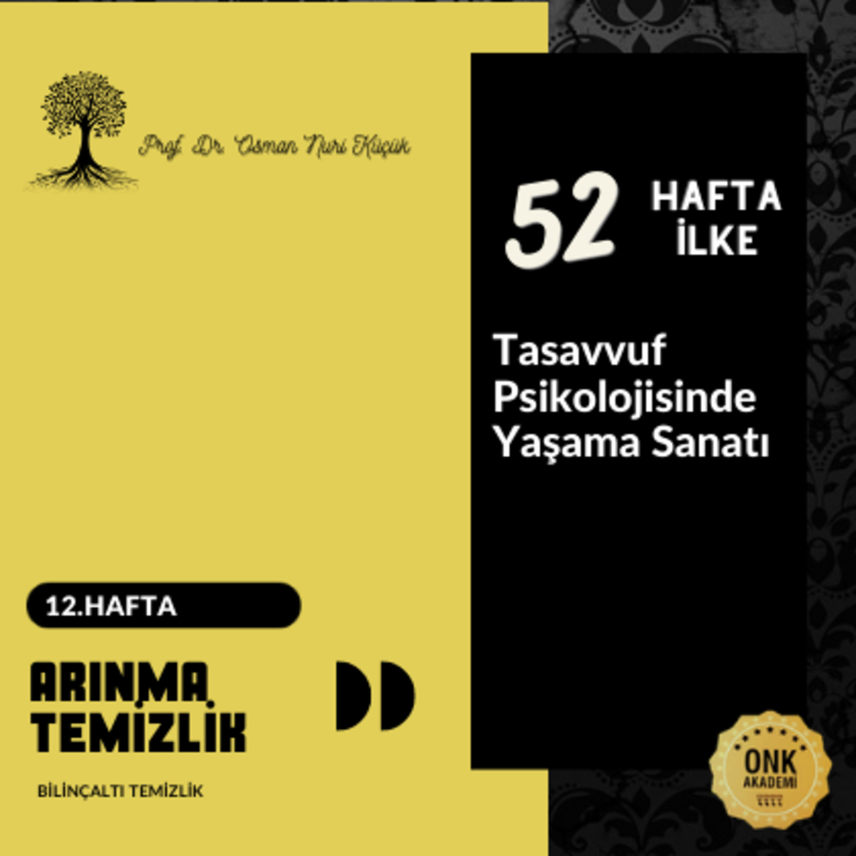 Tasavvuf Psikolojisinde Yaşama Sanatı Prof. Dr. Osman Nuri Küçük - 52 Hafta 52 İlke