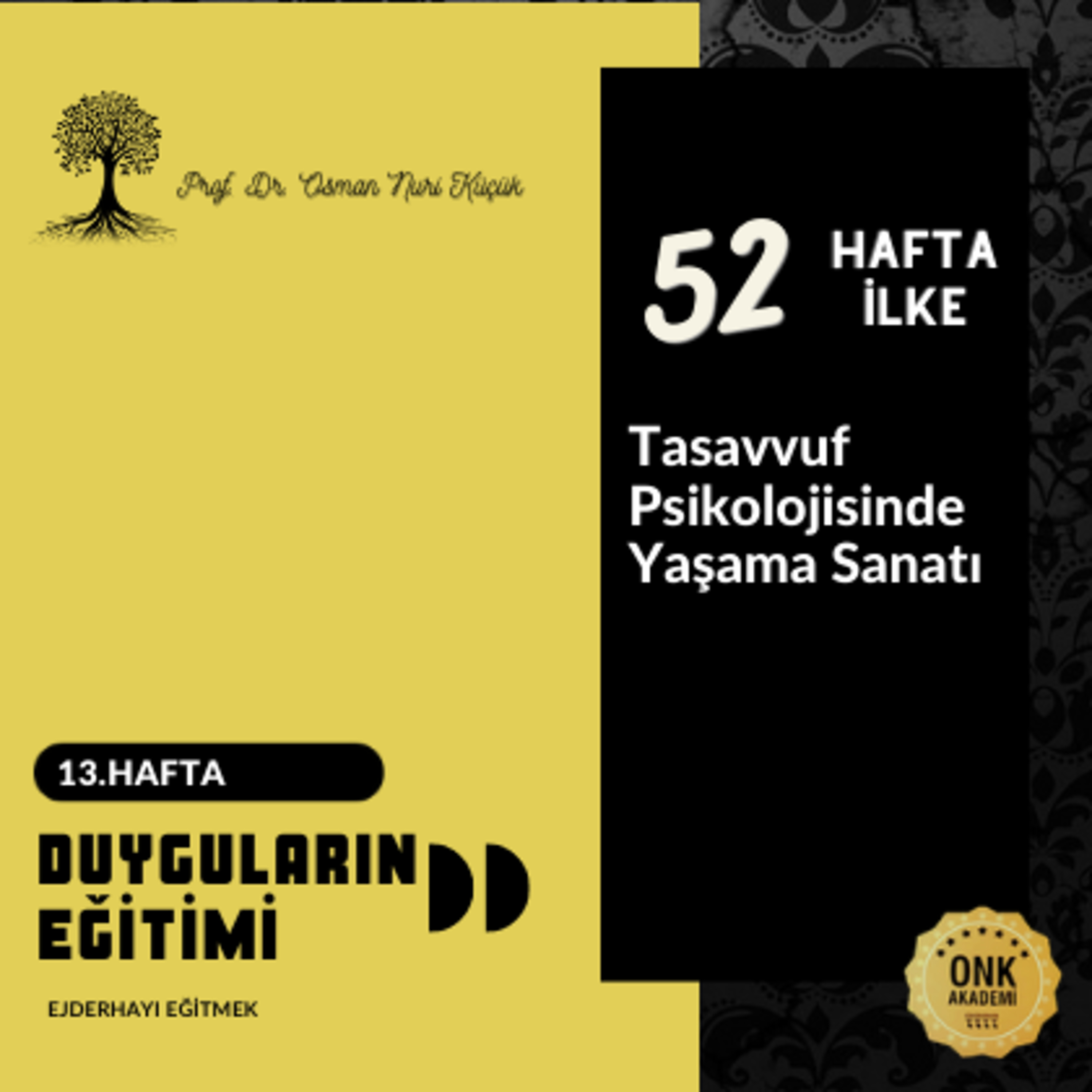 Tasavvuf Psikolojisinde Yaşama Sanatı Prof. Dr. Osman Nuri Küçük - 52 Hafta 52 İlke