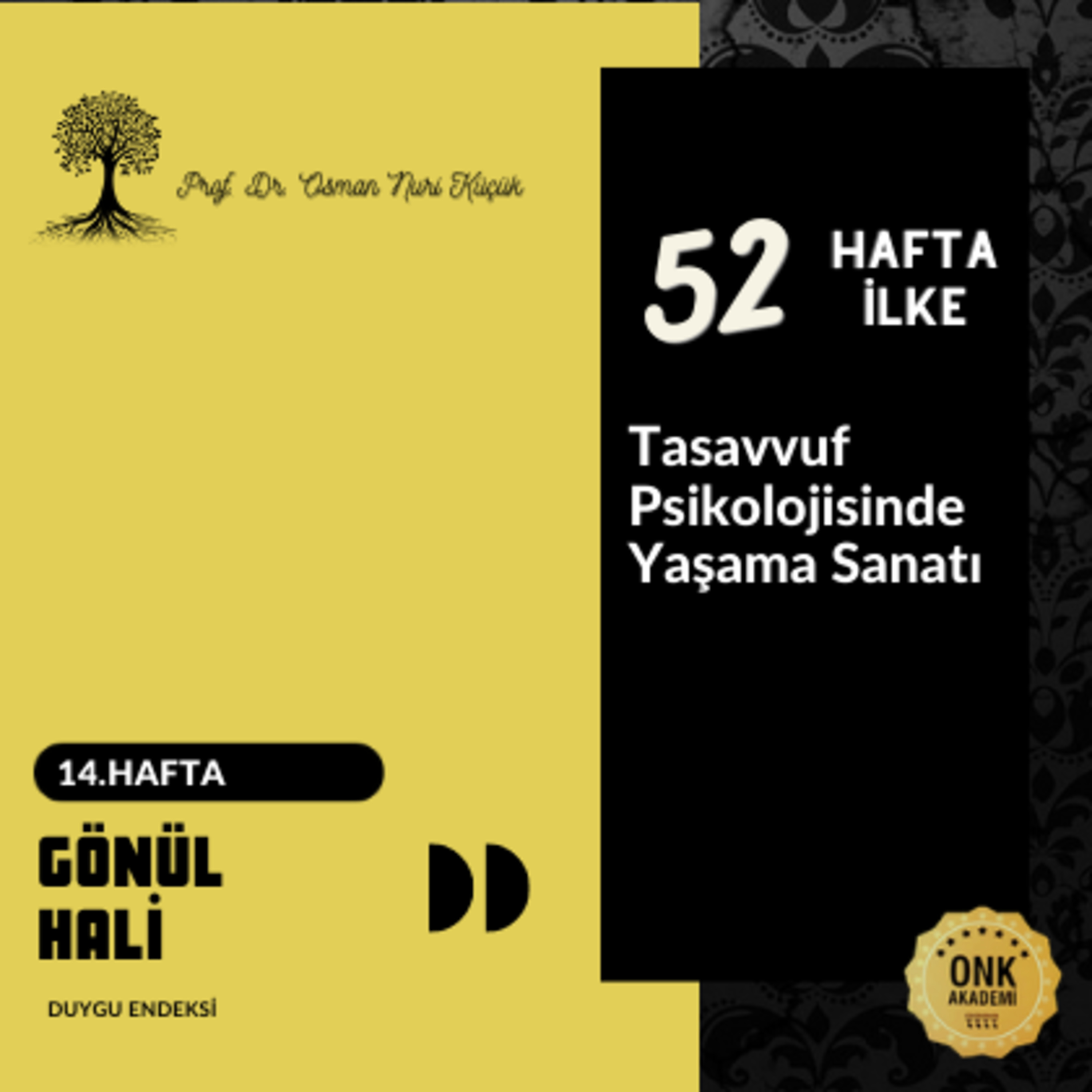 Tasavvuf Psikolojisinde Yaşama Sanatı Prof. Dr. Osman Nuri Küçük - 52 Hafta 52 İlke