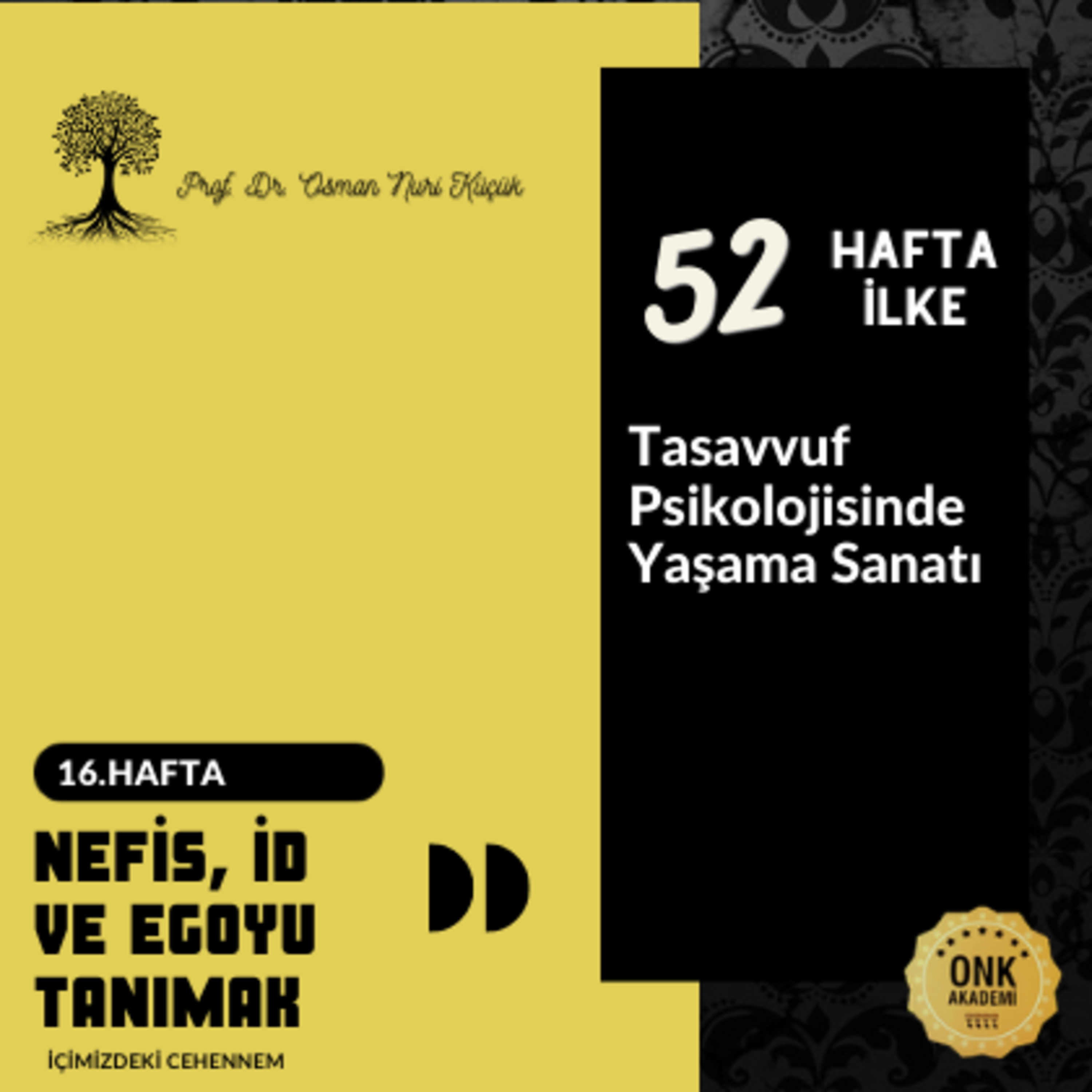 Tasavvuf Psikolojisinde Yaşama Sanatı Prof. Dr. Osman Nuri Küçük - 52 Hafta 52 İlke
