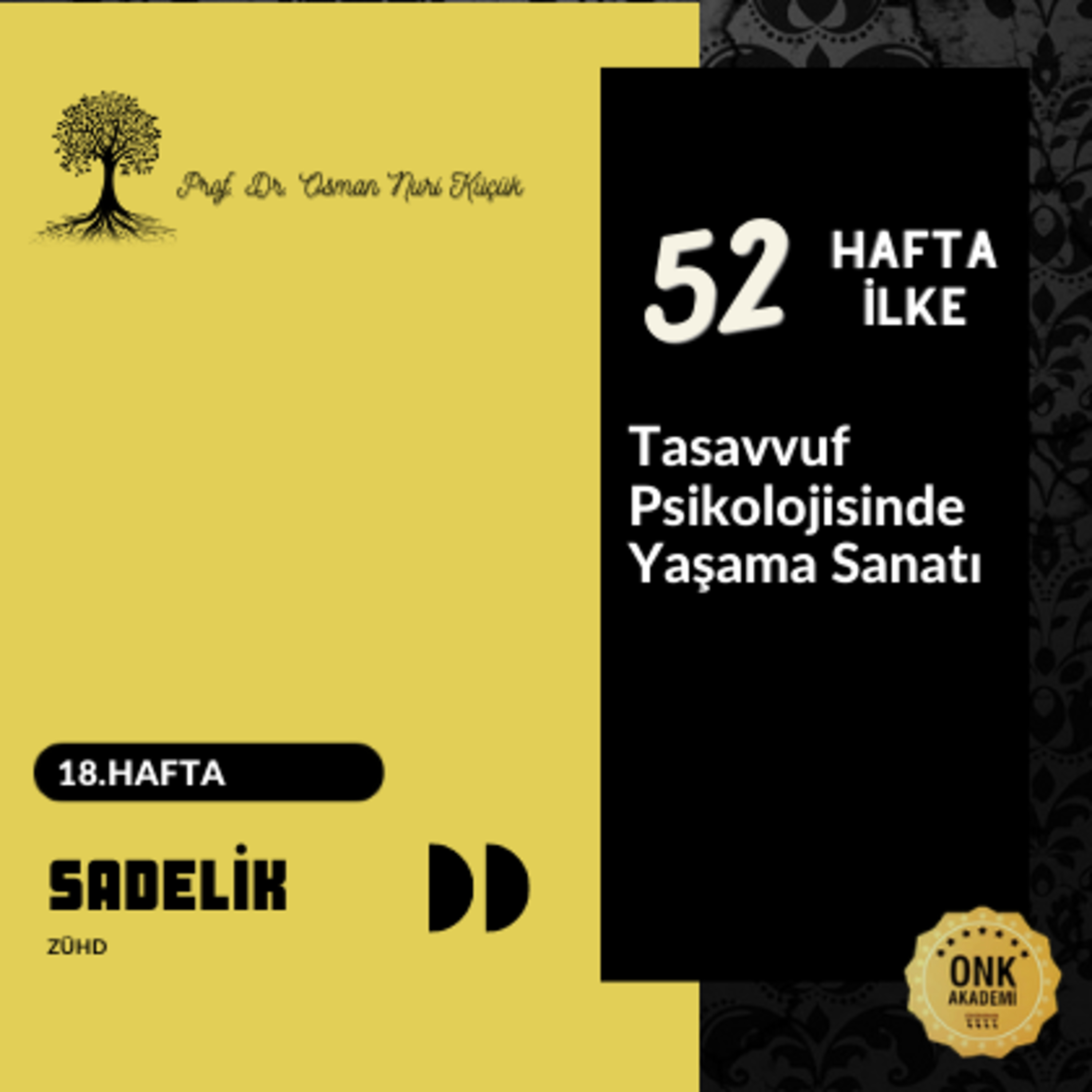 Tasavvuf Psikolojisinde Yaşama Sanatı Prof. Dr. Osman Nuri Küçük - 52 Hafta 52 İlke
