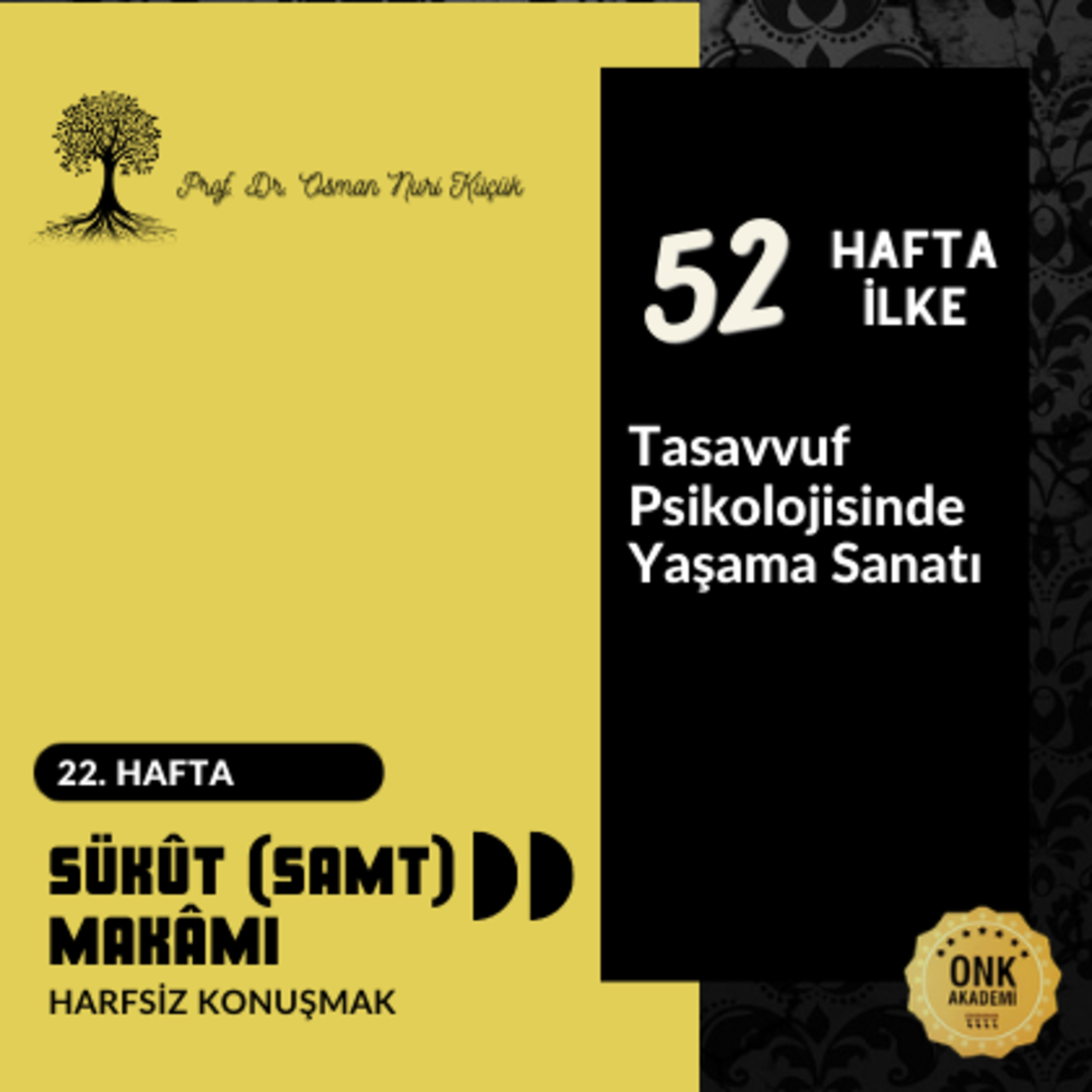 Tasavvuf Psikolojisinde Yaşama Sanatı Prof. Dr. Osman Nuri Küçük - 52 Hafta 52 İlke
