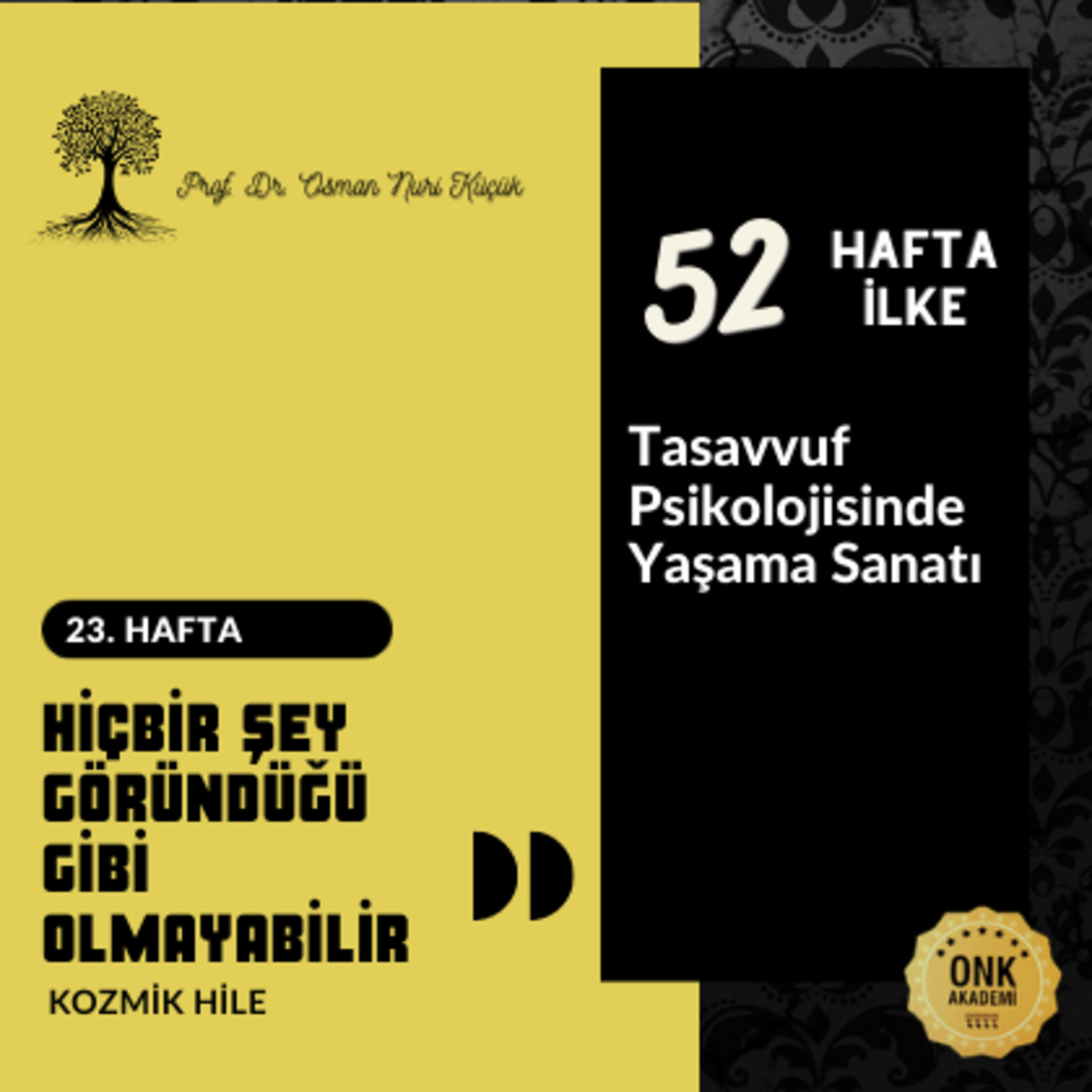 Tasavvuf Psikolojisinde Yaşama Sanatı Prof. Dr. Osman Nuri Küçük - 52 Hafta 52 İlke