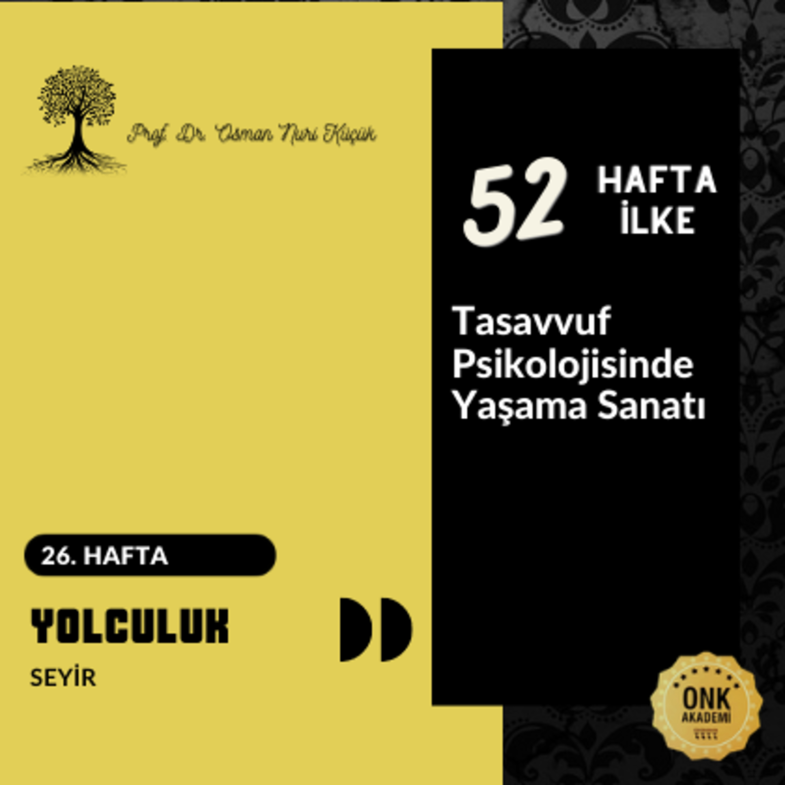 Tasavvuf Psikolojisinde Yaşama Sanatı Prof. Dr. Osman Nuri Küçük - 52 Hafta 52 İlke
