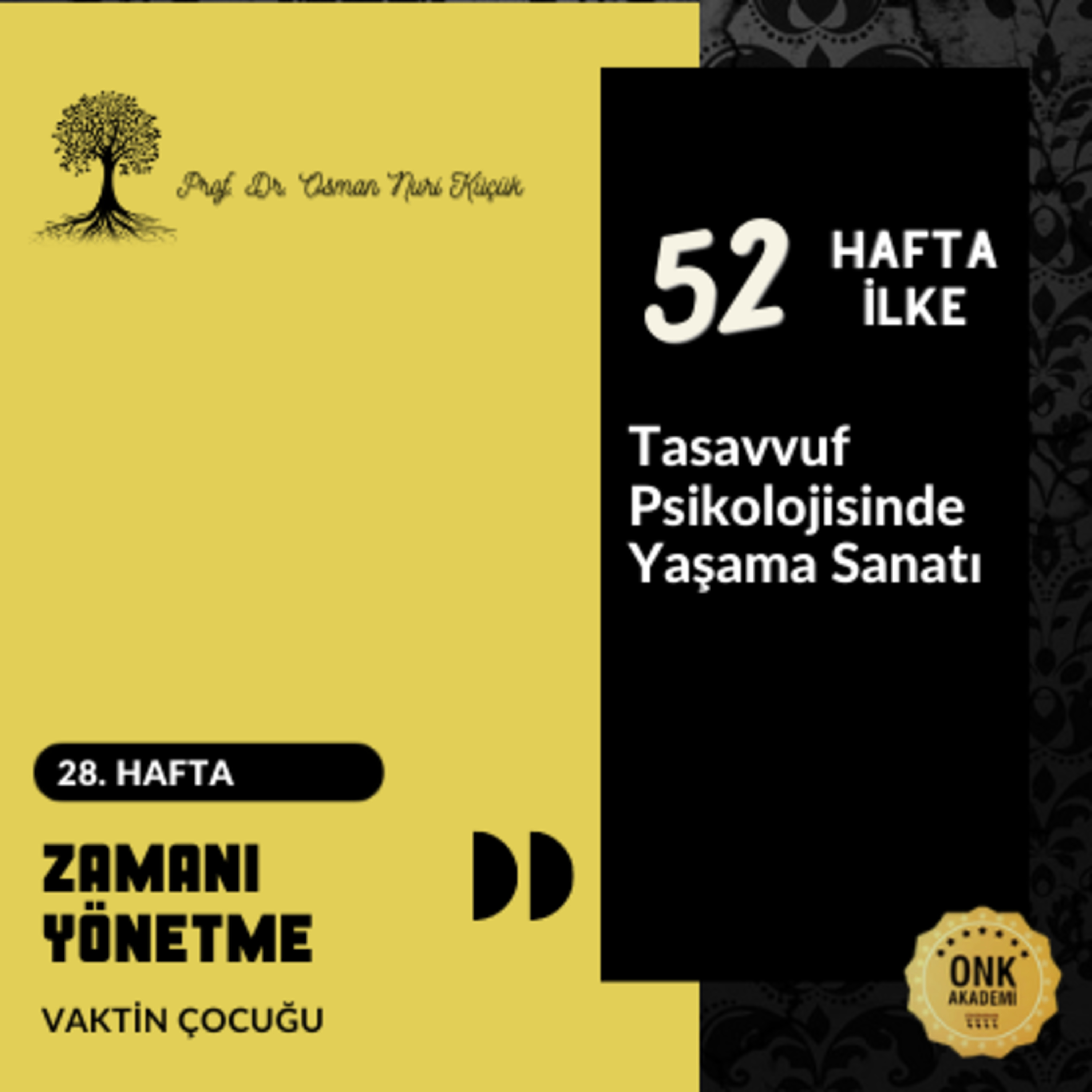 Tasavvuf Psikolojisinde Yaşama Sanatı Prof. Dr. Osman Nuri Küçük - 52 Hafta 52 İlke