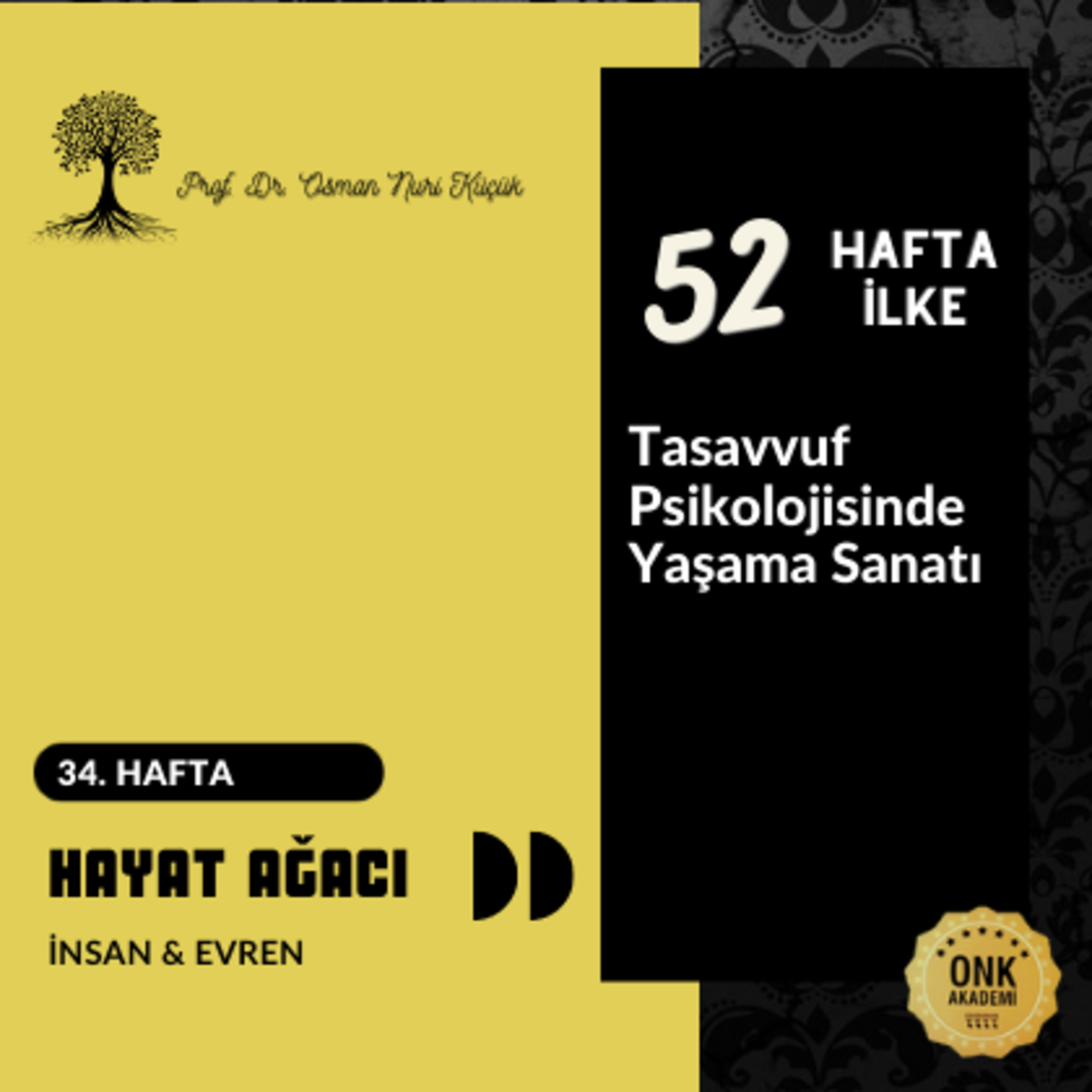 Tasavvuf Psikolojisinde Yaşama Sanatı Prof. Dr. Osman Nuri Küçük - 52 Hafta 52 İlke