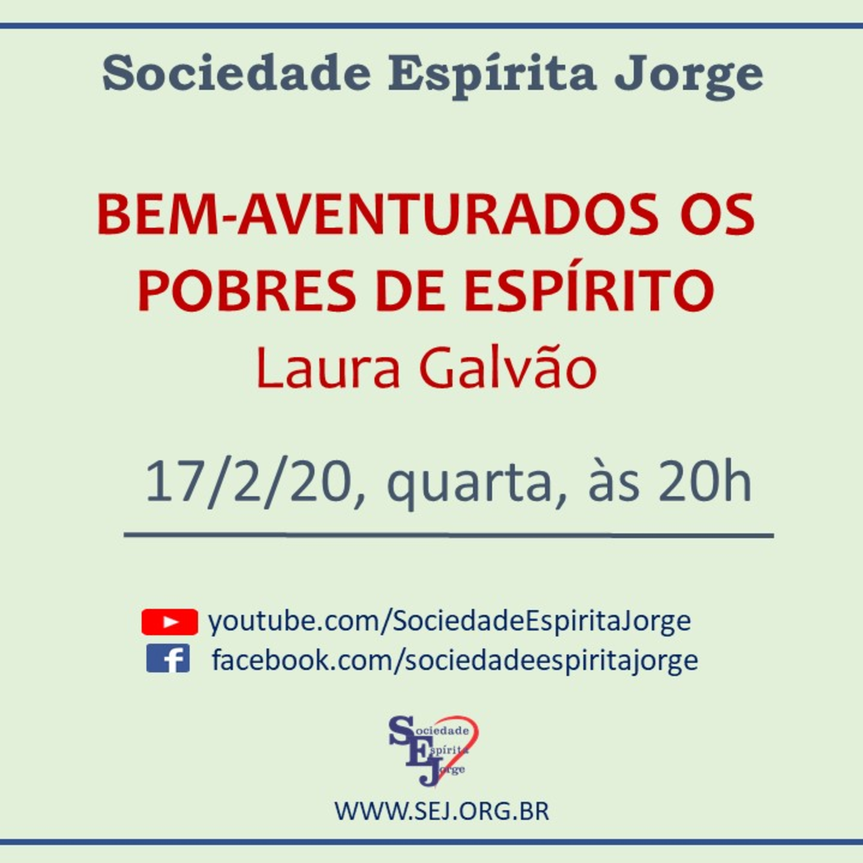 MINUTOS NA SEJ - Sociedade Espírita Jorge