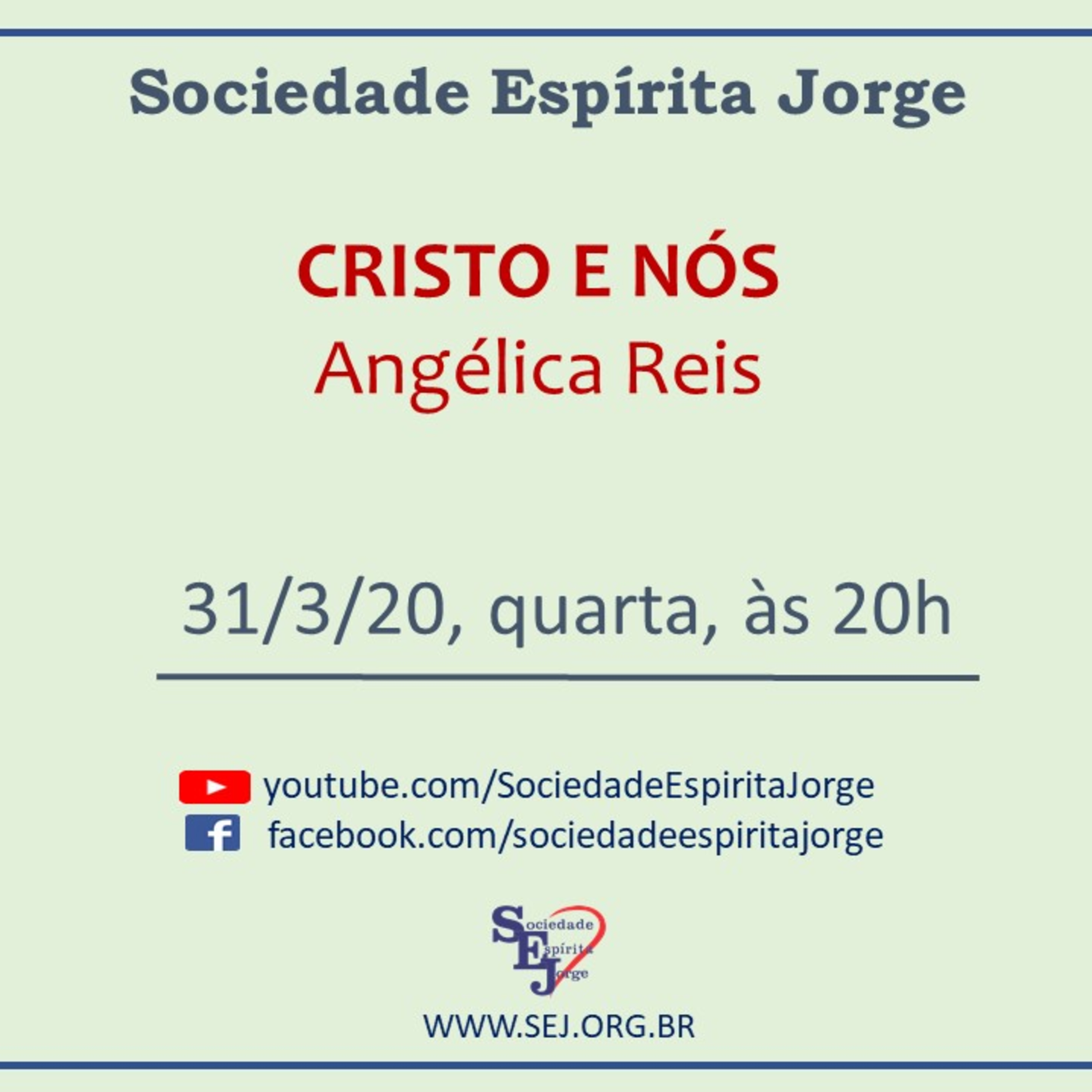 MINUTOS NA SEJ - Sociedade Espírita Jorge