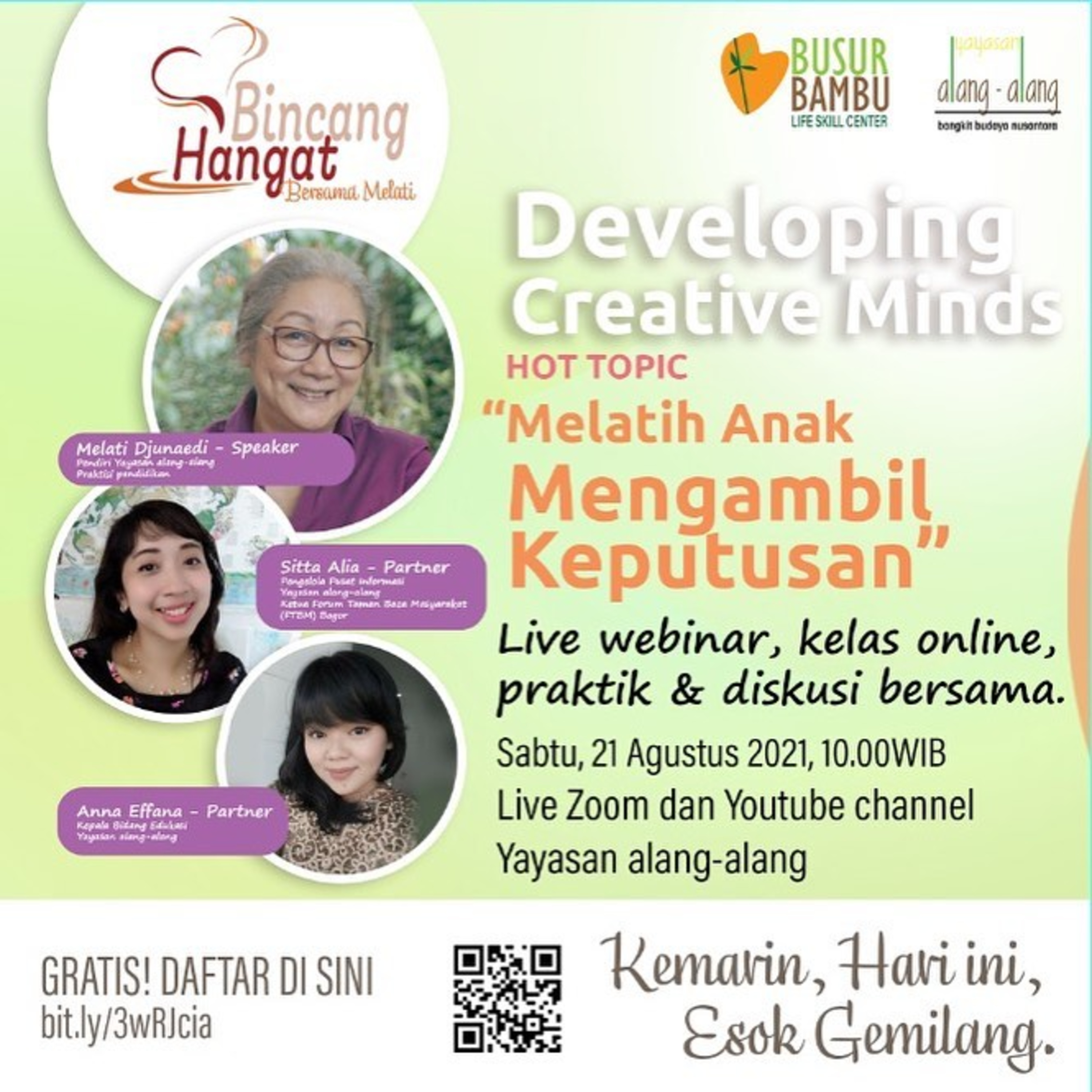 Melatih Anak Mengambil Keputusan - 21 Agustus 2021