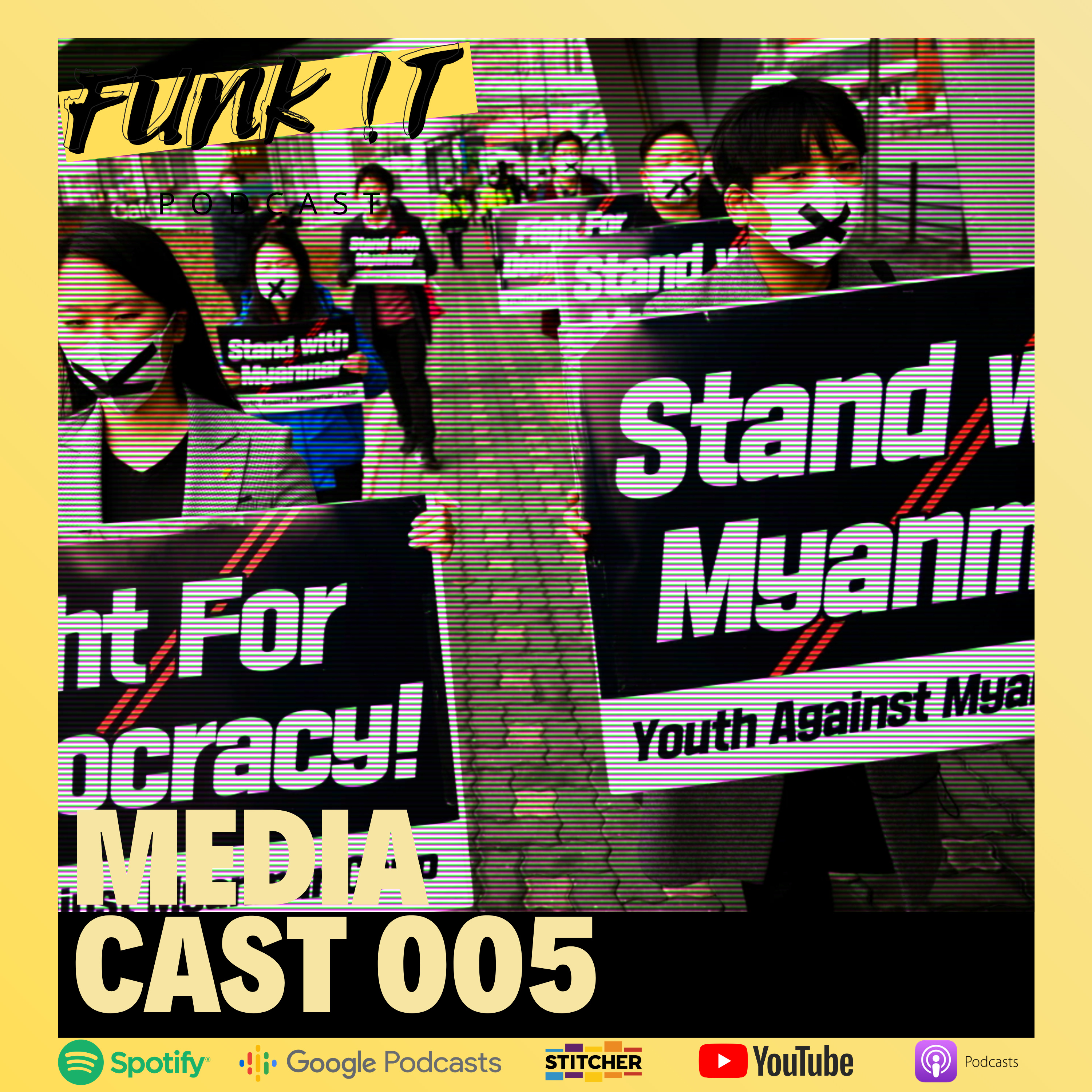 FUNK !T - Media Cast 005 - CNN etc ratings, Jeff Bezos, Myanmar Coup, Postmodernism episode artwork