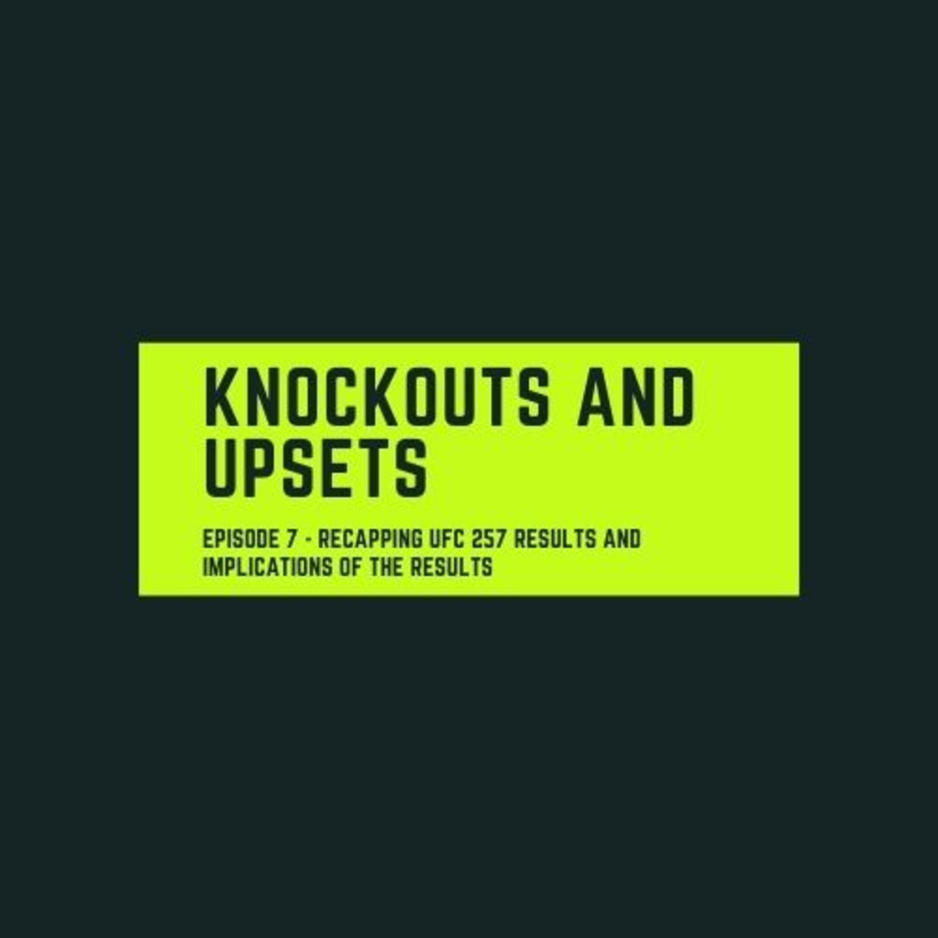 Knockouts and Upsets episode artwork