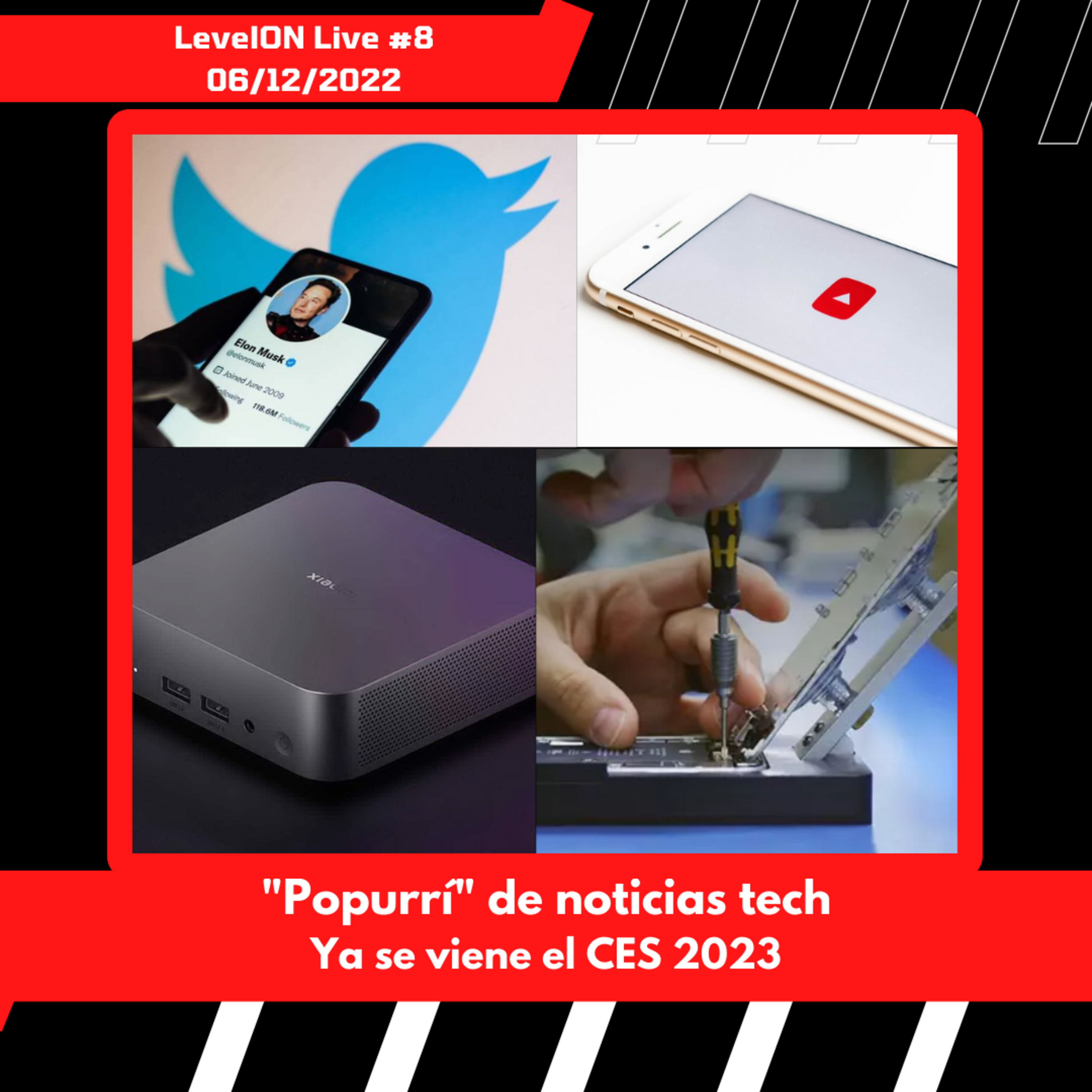LevelON Live #8 - "popurrí" de noticias tech episode artwork
