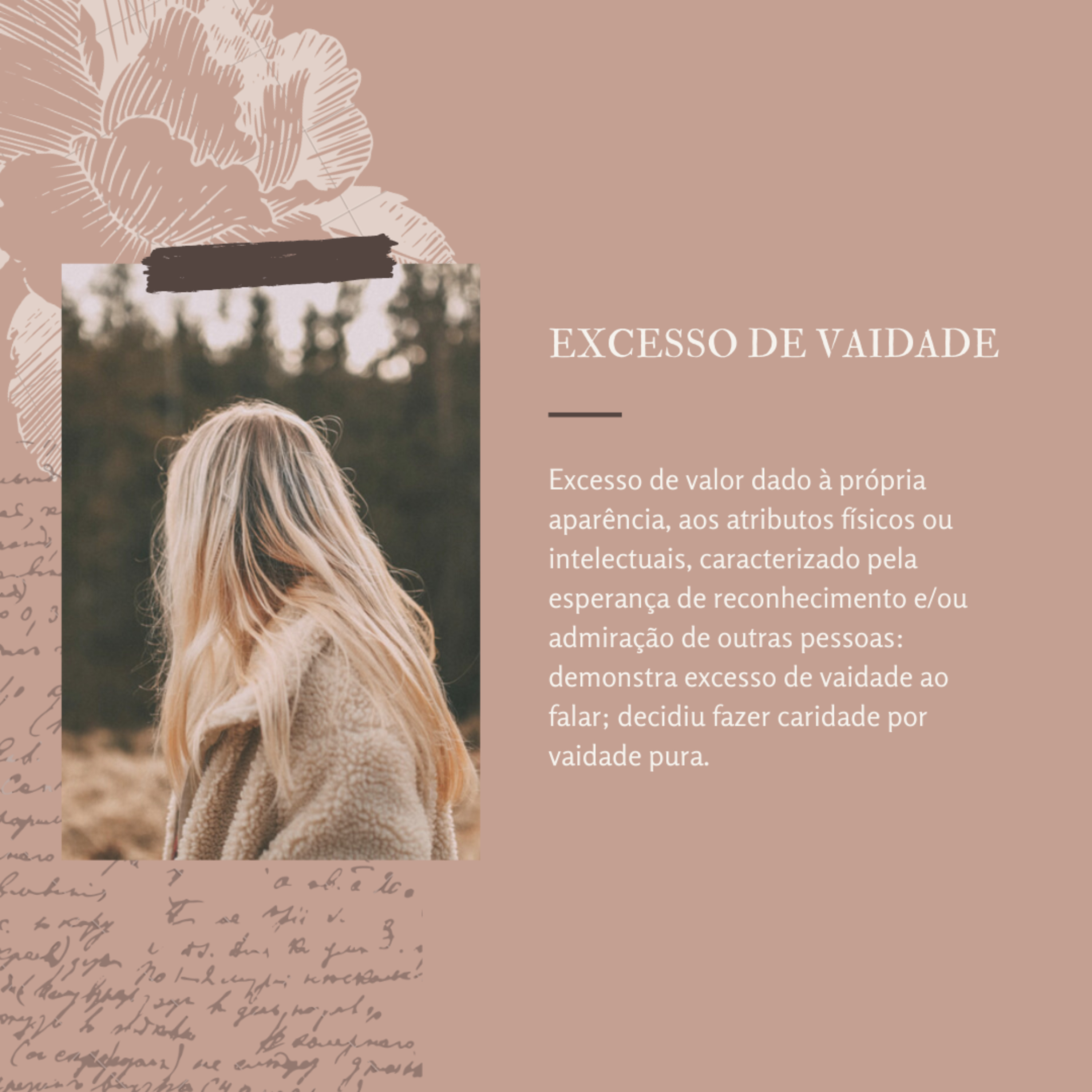 EXCESSO DE VAIDADE 