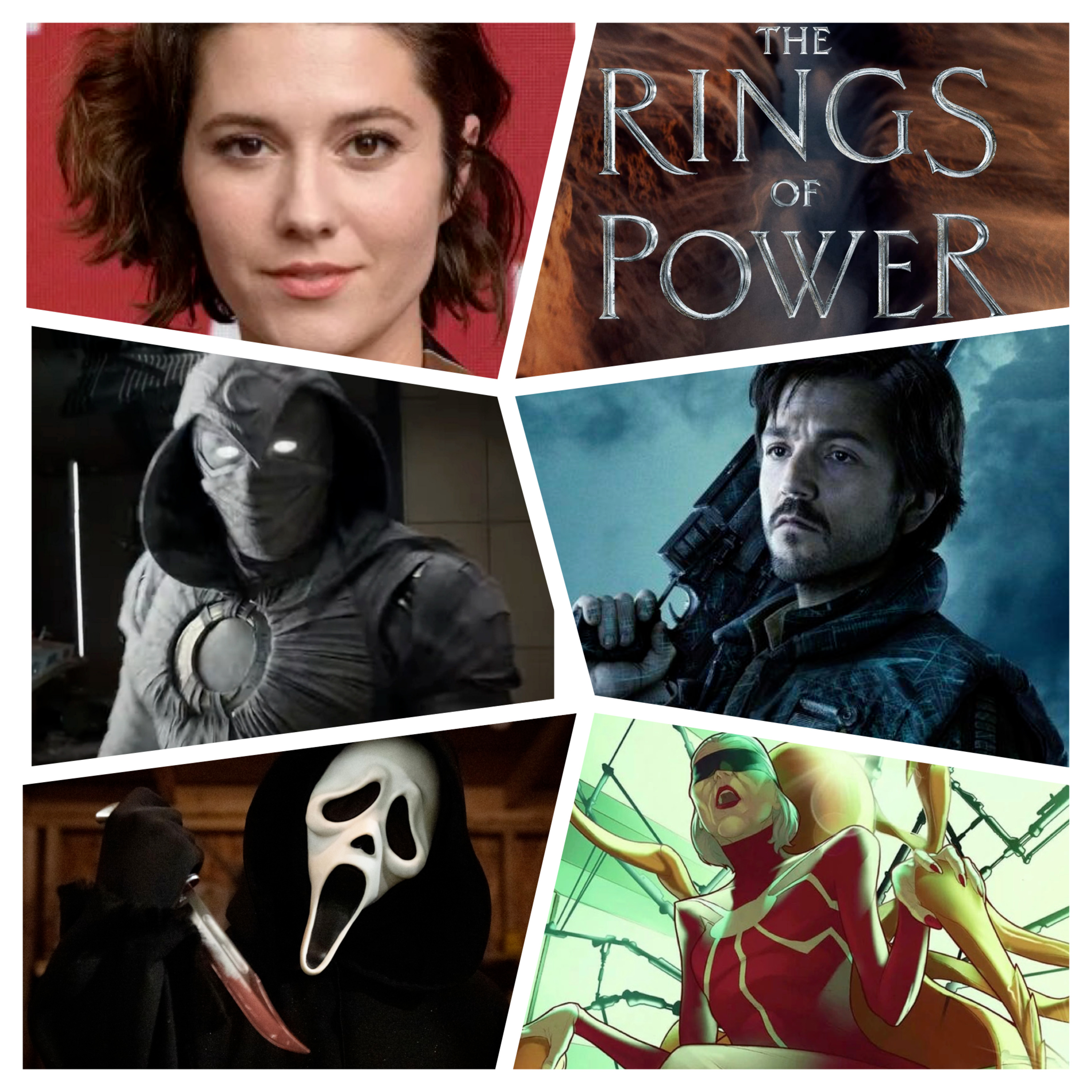 Moon Knight, Madame Web, Mary Elizabeth Winstead, Rings of Power, Momoa in F10, Godzilla series, MI delayed episode artwork