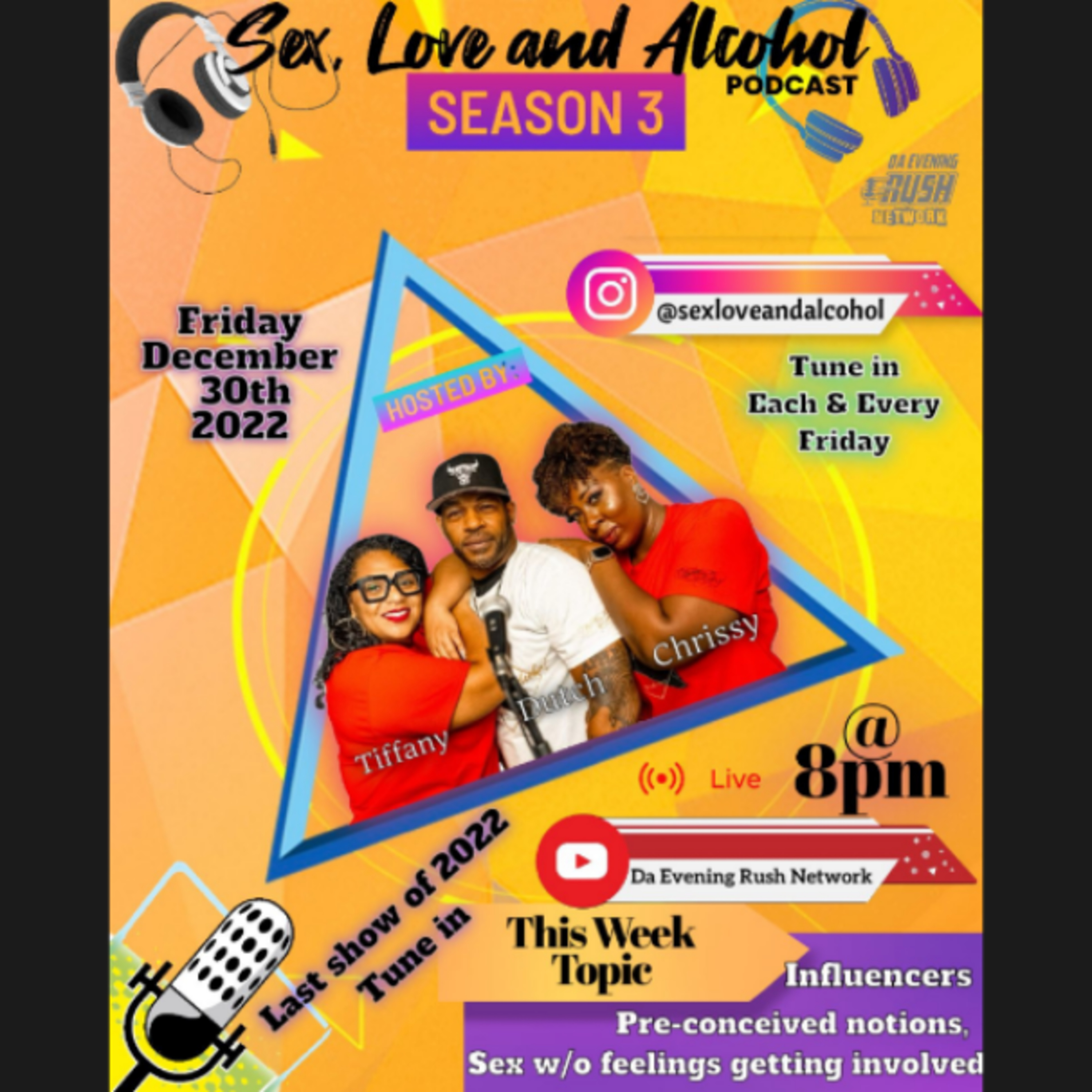 Sex, Love & Alcohol (S3): Influencers Pre-Conceived Notions, Sex W/o Feelings episode artwork