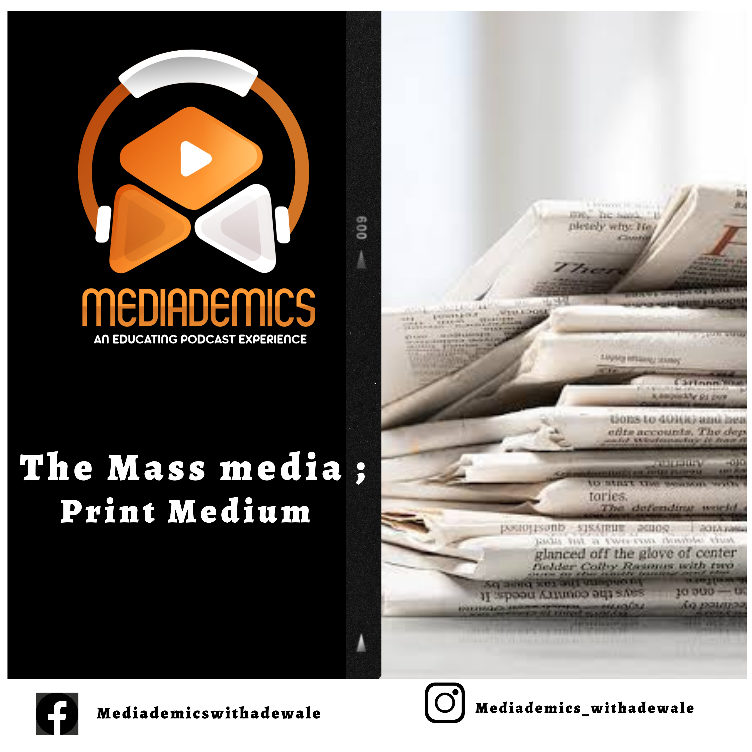 The mass media- Print medium. episode artwork