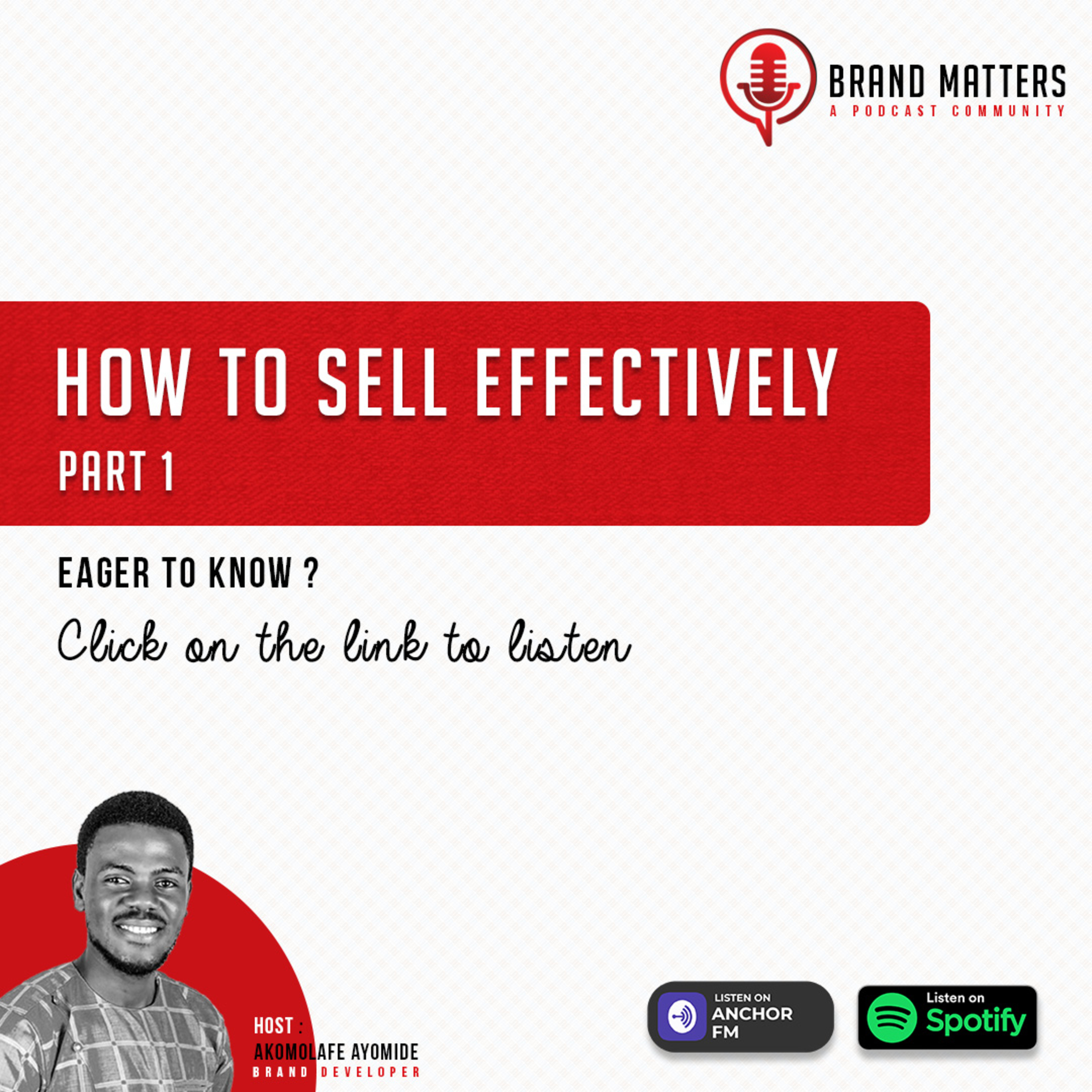 How to sell effectively (part one) episode artwork