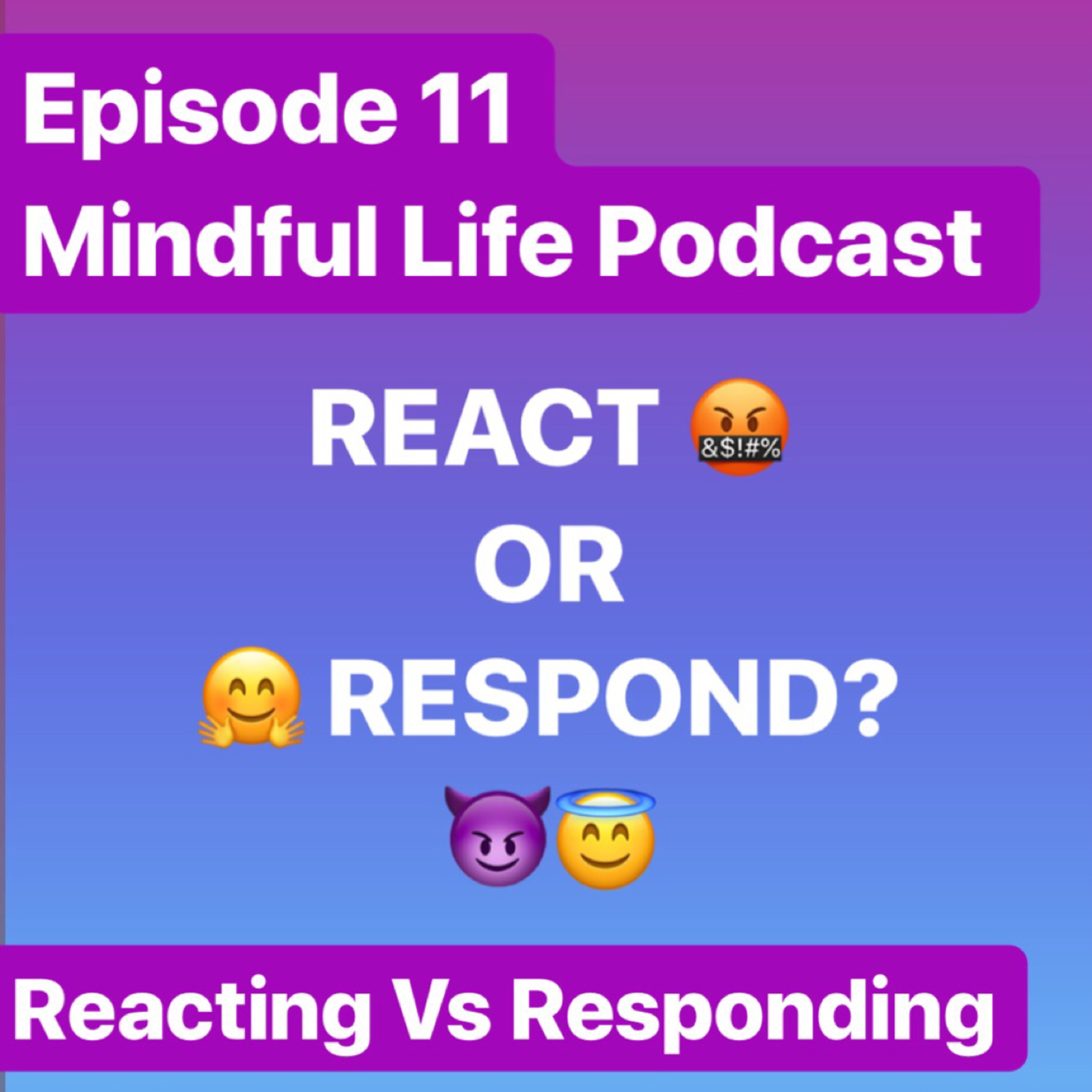 Episode #11 Mindful Life Podcast, Reacting Vs Responding  episode artwork