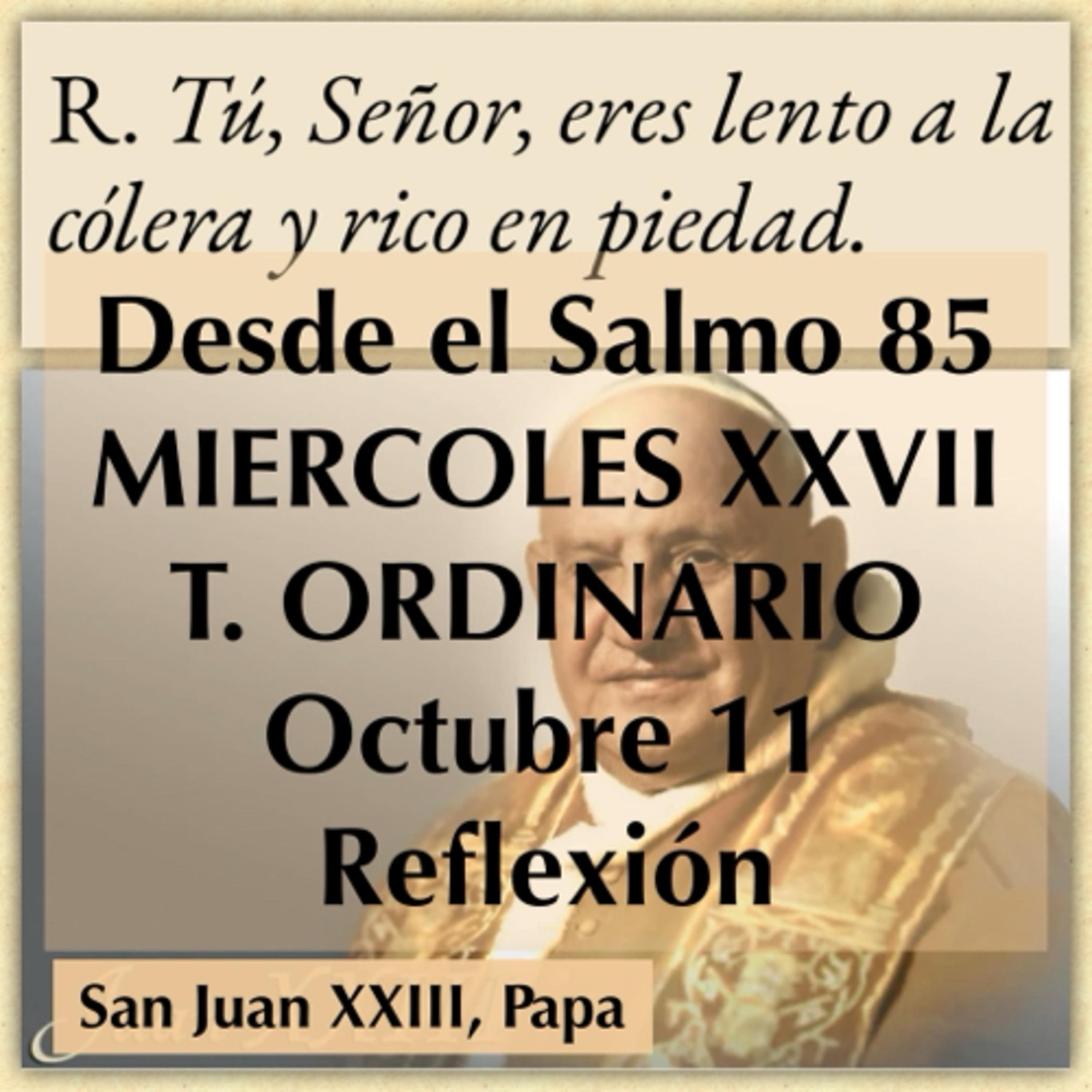 MIERCOLES XXVII DE TIEMPO ORDINARIO. Octubre 11. Evangelio y reflexión. SAN JUAN XXIII PAPA episode artwork