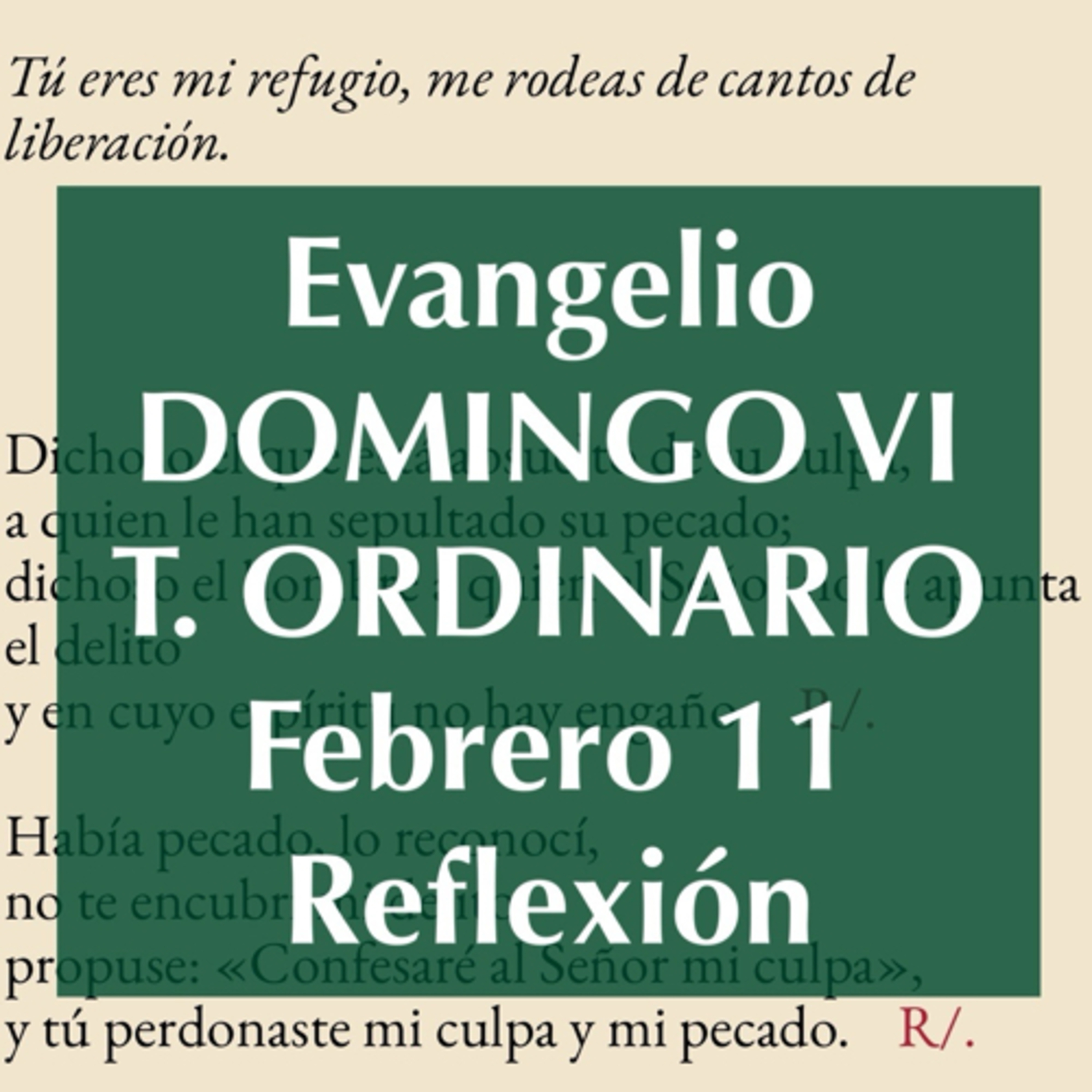 DOMINGO VI DE TIEMPO ORDINARIO. Febrero 11. Evangelio y reflexión. episode artwork